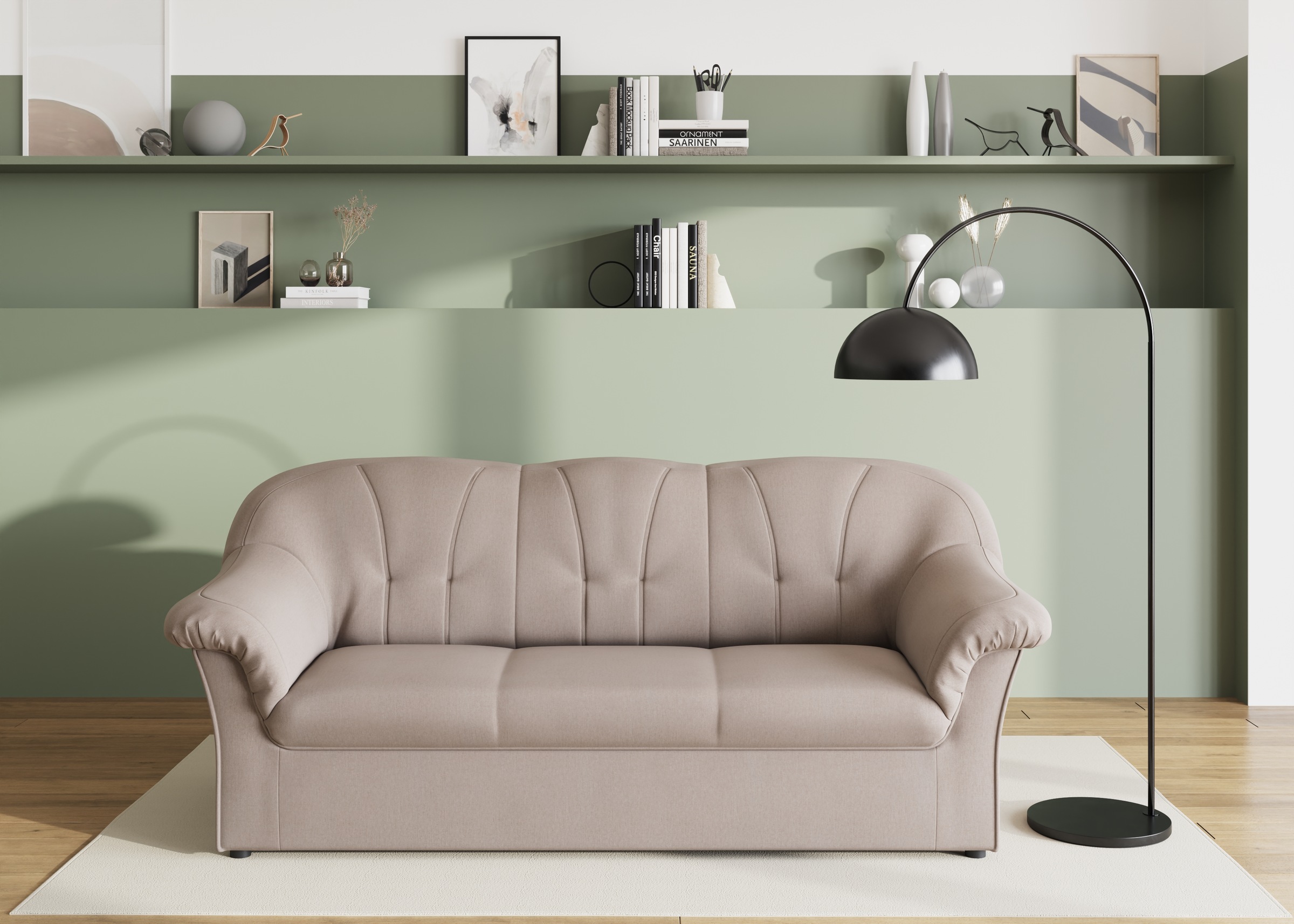 DOMO collection 3-Sitzer "Pegnitz für kleine Räume, Breite 185cm" zeitlos, günstig online kaufen