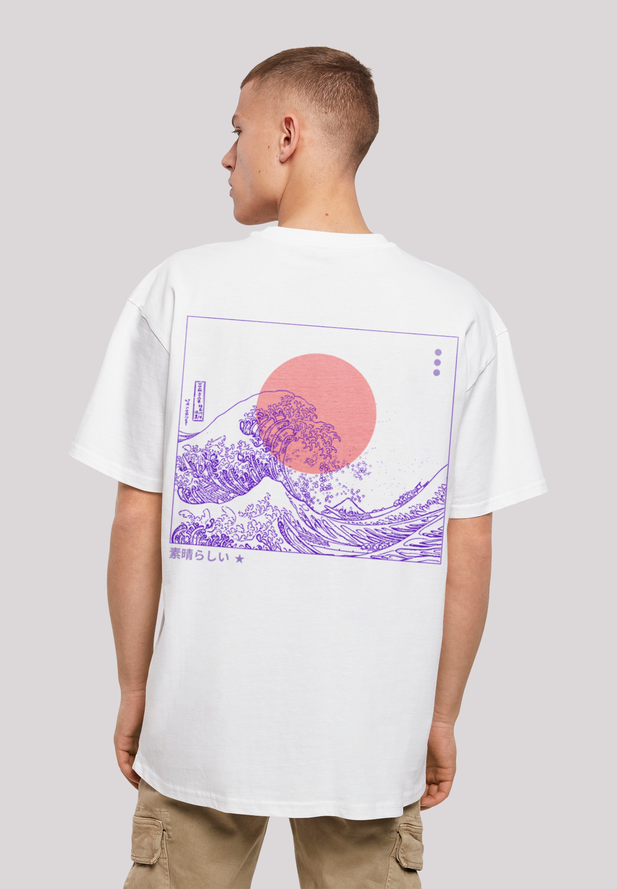 F4NT4STIC T-Shirt "Kanagawa Welle Japan", Print