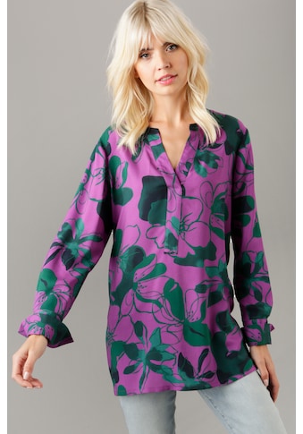 Aniston SELECTED Ilgi marškiniai su Blütendruck in aufr...