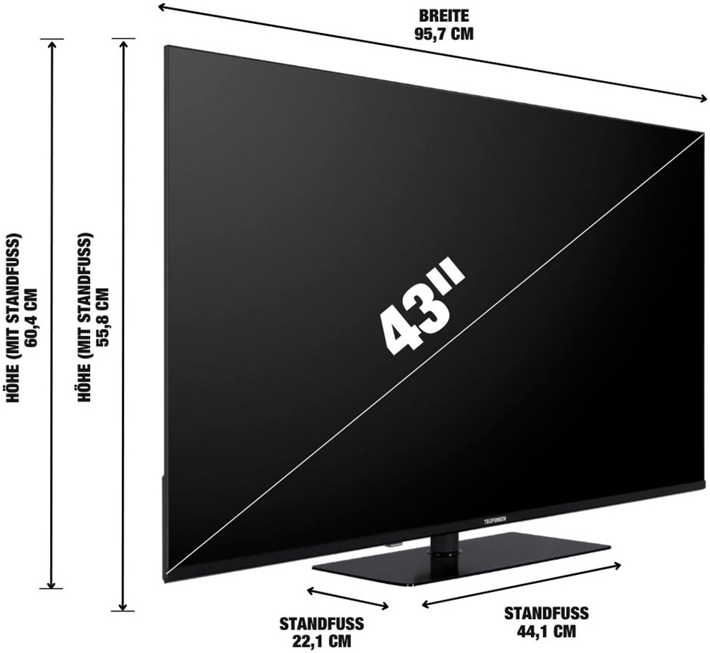 Telefunken LED-Fernseher »D43U975M8CWI«, 4K Ultra HD, Smart-TV