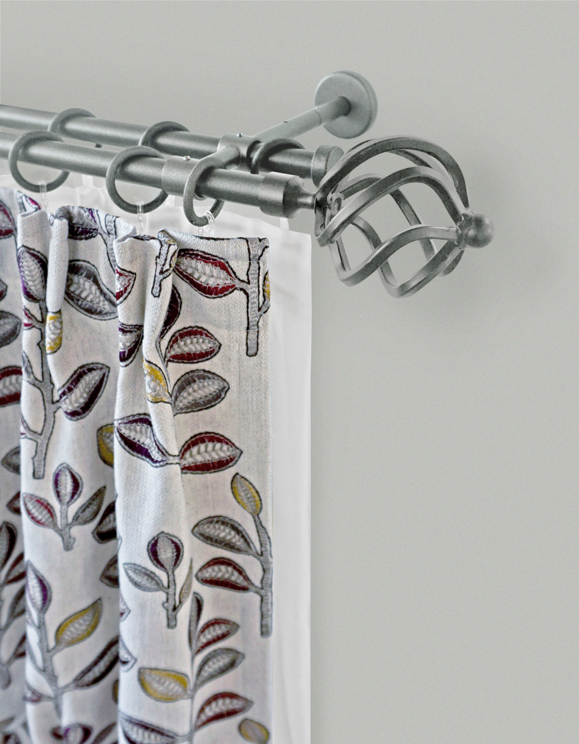 GARESA Gardinenstange "RUSTIKA" Ø 16 mm 2 läufig-läufig Wunschmaßlänge rust günstig online kaufen