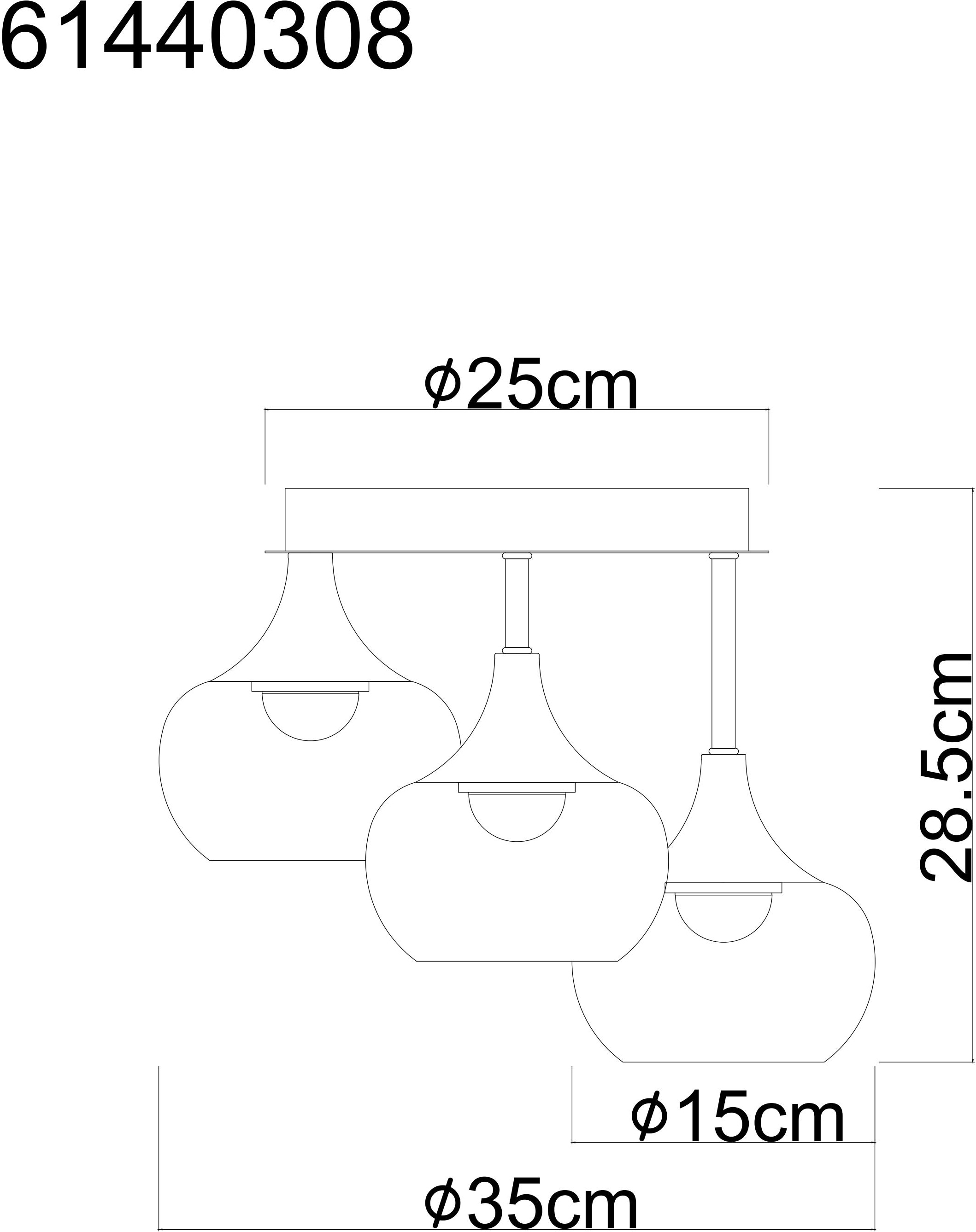 NOWA Deckenleuchte »LUI« LED-Modul 1 Stk. Warmweiß Elegante Deckenleuchte mit LED, modern, hell & schlicht