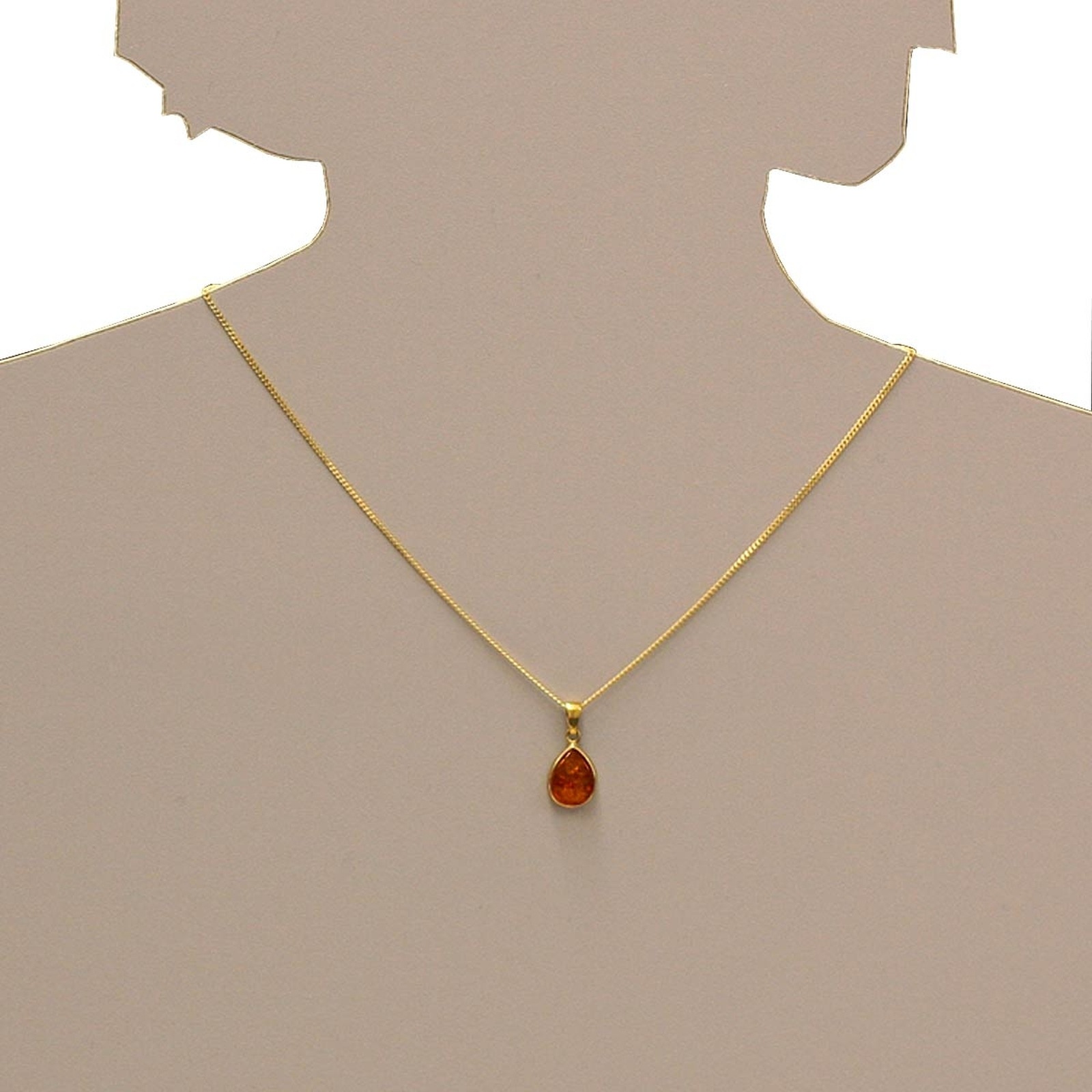 OSTSEE-SCHMUCK Kettenanhänger »- Classic 12x9 mm - Gold 585/000 - Bernstein«