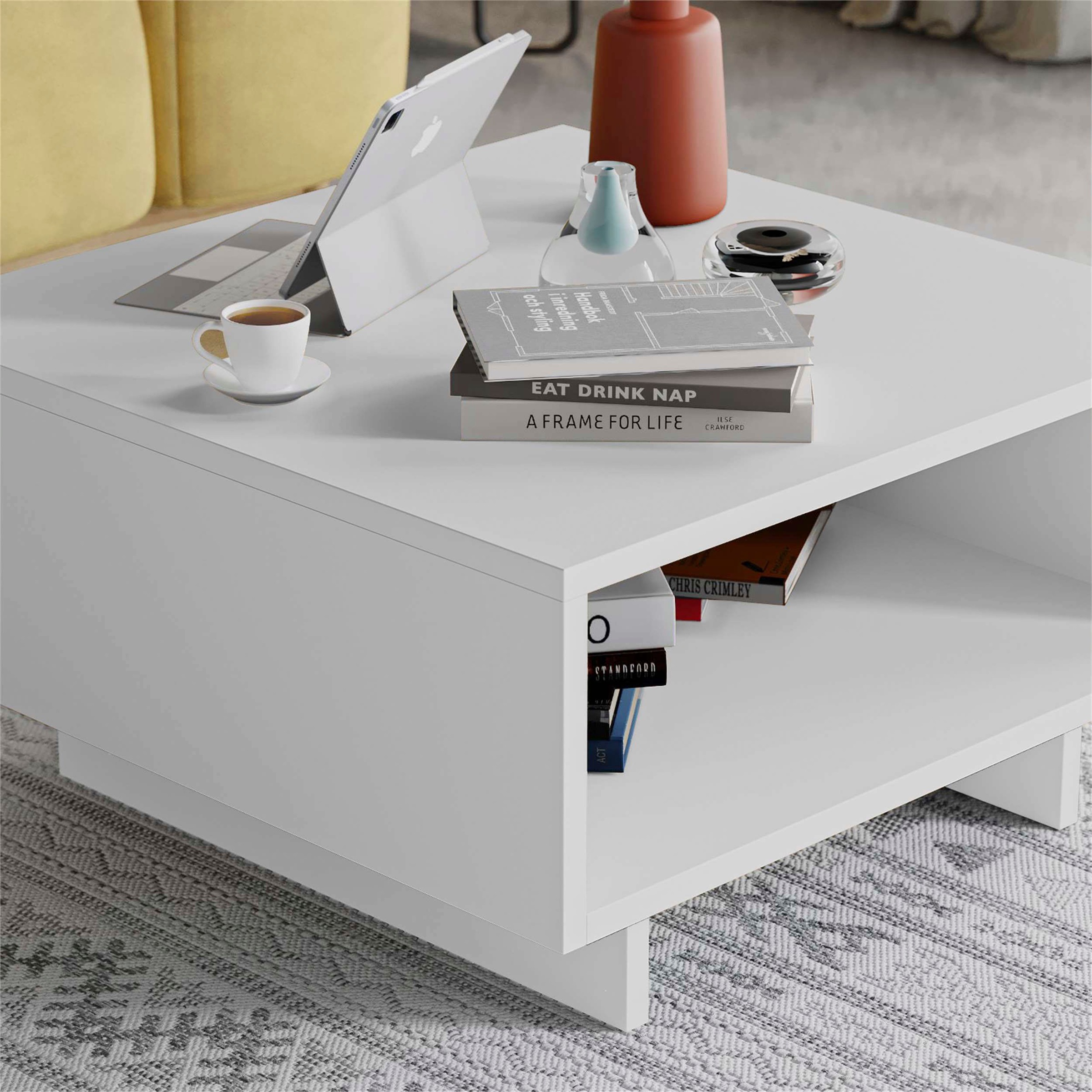 Decortie Couchtisch »HOLA COUCHTISCH«, (Packung, 1 St.), Leichte Montage, Lagerung, Platzsparend