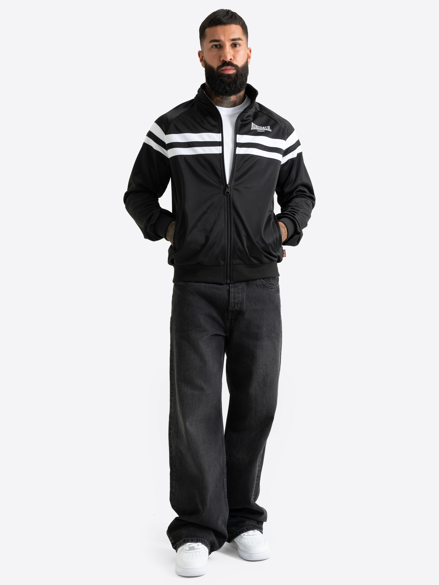 Lonsdale Trainingsjacke »HAGGERSTON« Trainingsjacke mit sportlichem Stil, aus Polyester, normale Passform