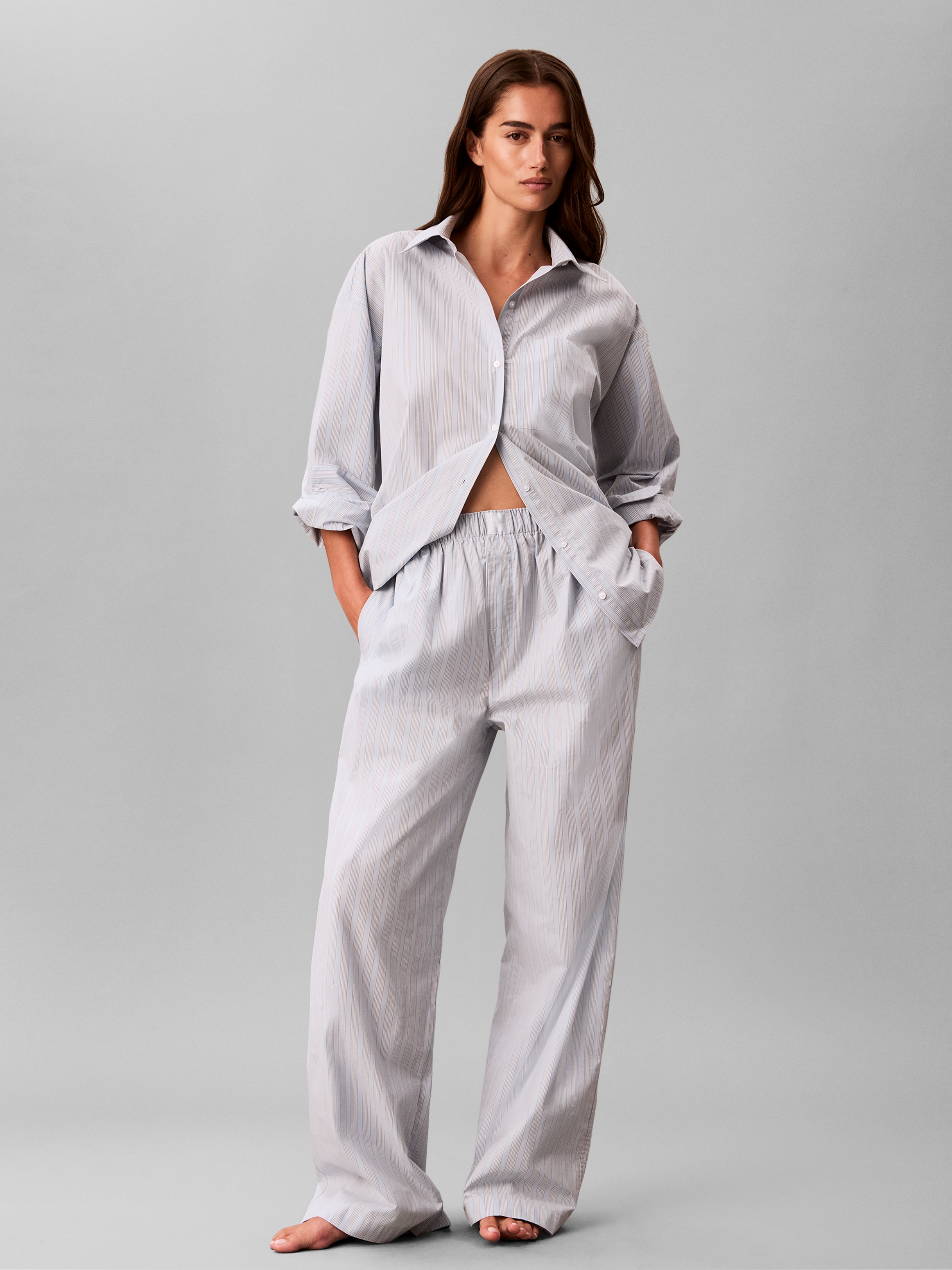 Calvin Klein Underwear Pyjamahose »COVERED WB POPLIN PANT«  aus Baumwoll-Popeline