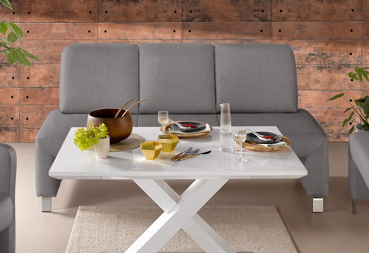 exxpo - sofa fashion 1100000002199 "Intenso, Sitzbank, Breite 162 cm, wahlweise in Leder oder Textil" hohe Bodenfreiheit, frei im Raum stellbar, hoher Sitzkomfort