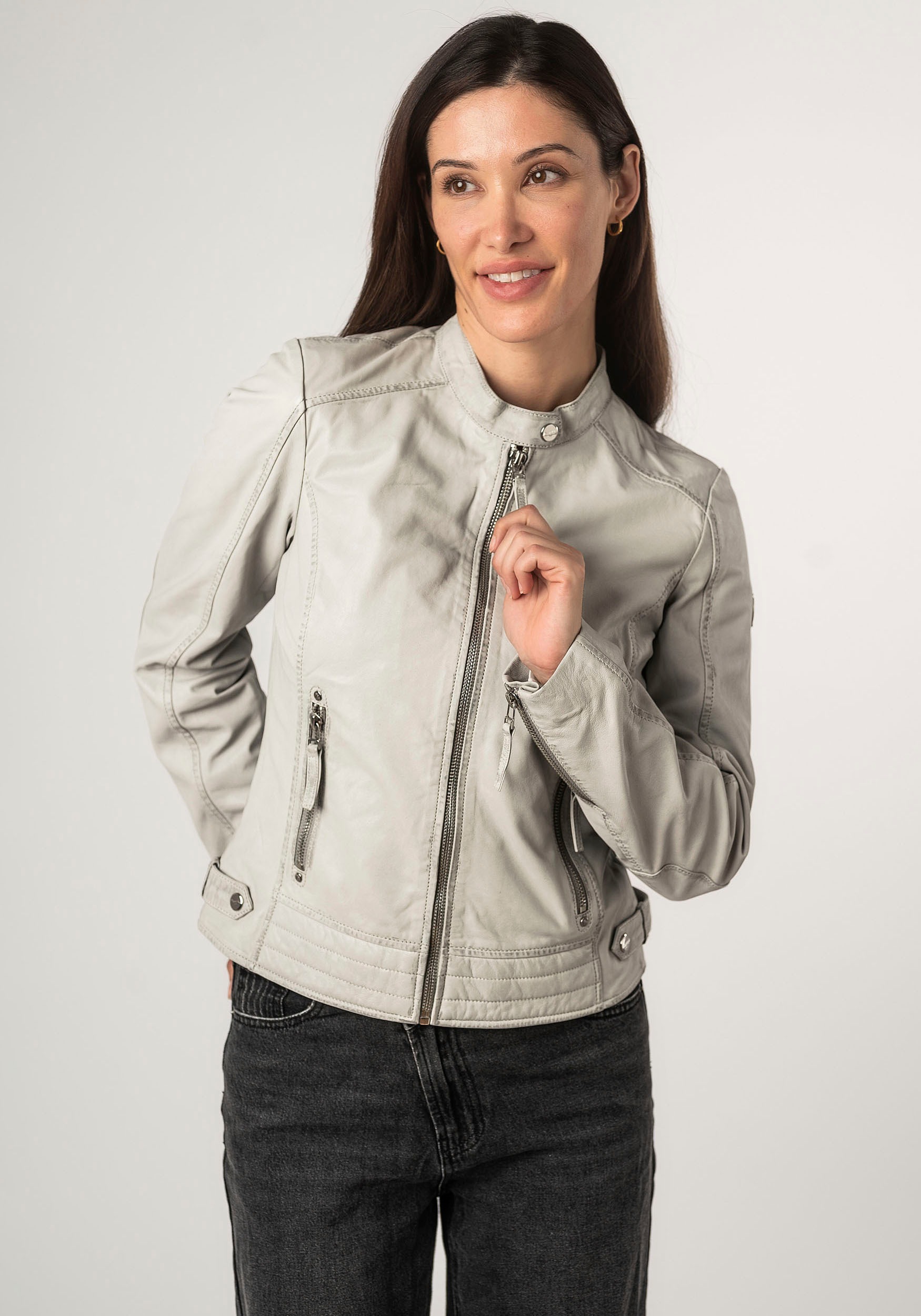 Mauritius Lederjacke "MWFilla", mit kleinem Stehkragen günstig online kaufen