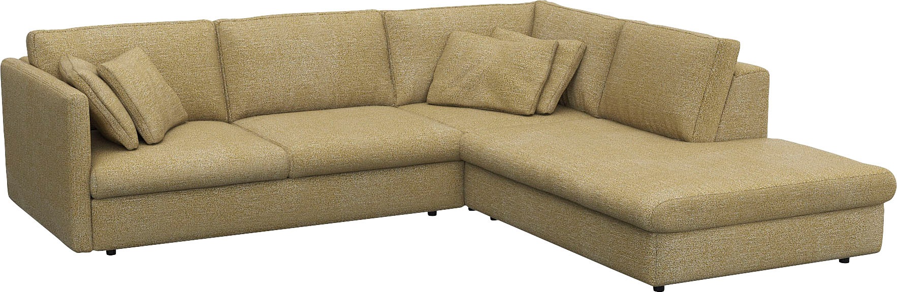 FLEXLUX Ecksofa »Lovane, elegant und zeitlos, bequem, L-Form«, Weich & anschmiegsam, große Sitztiefe auf Kaltschaum, Dekokissen inkl.