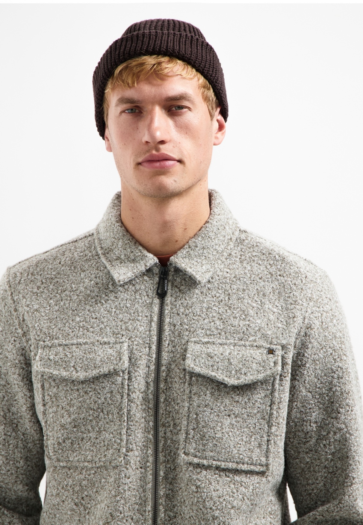 No Excess Overshirt Grey Melange XL 3