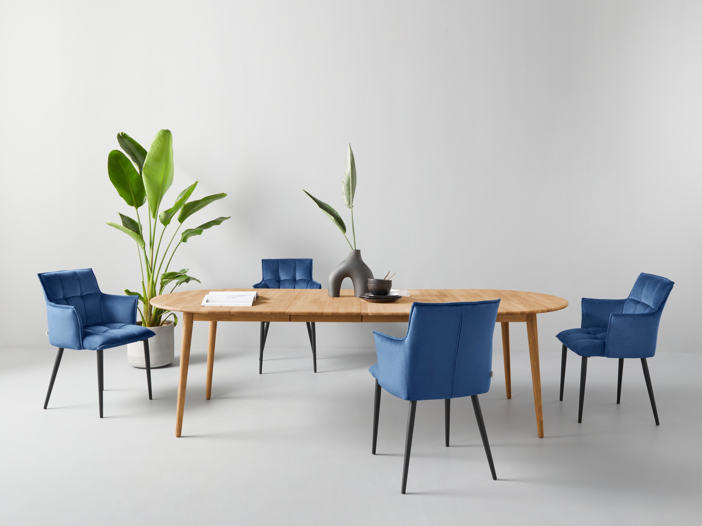 OTTO home Esstisch "Toarp" Massivholz Eiche Ausziehtisch, mit integrierter günstig online kaufen