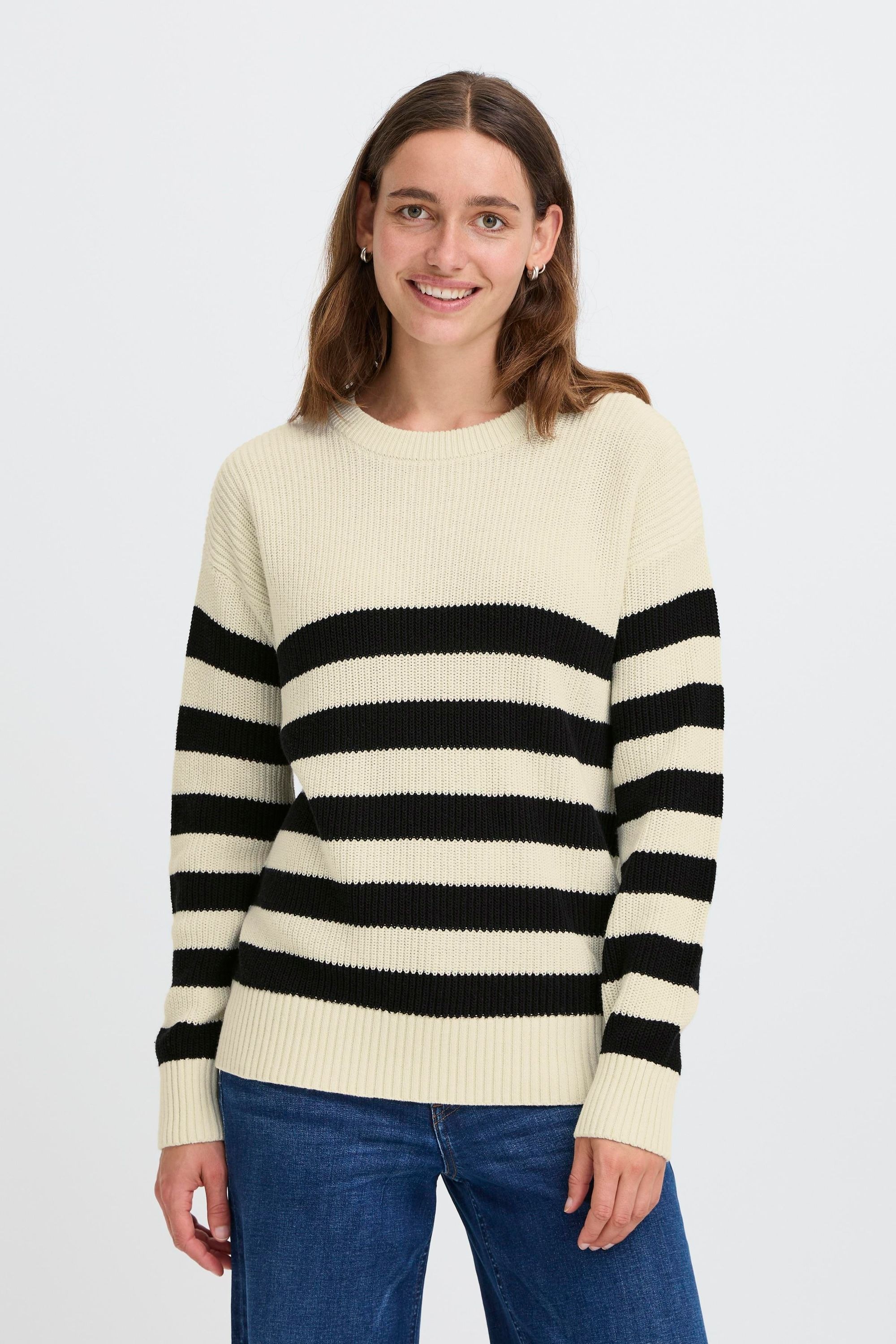 OXMO Strickfleece-Pullover OXKavina Pullover White S 2