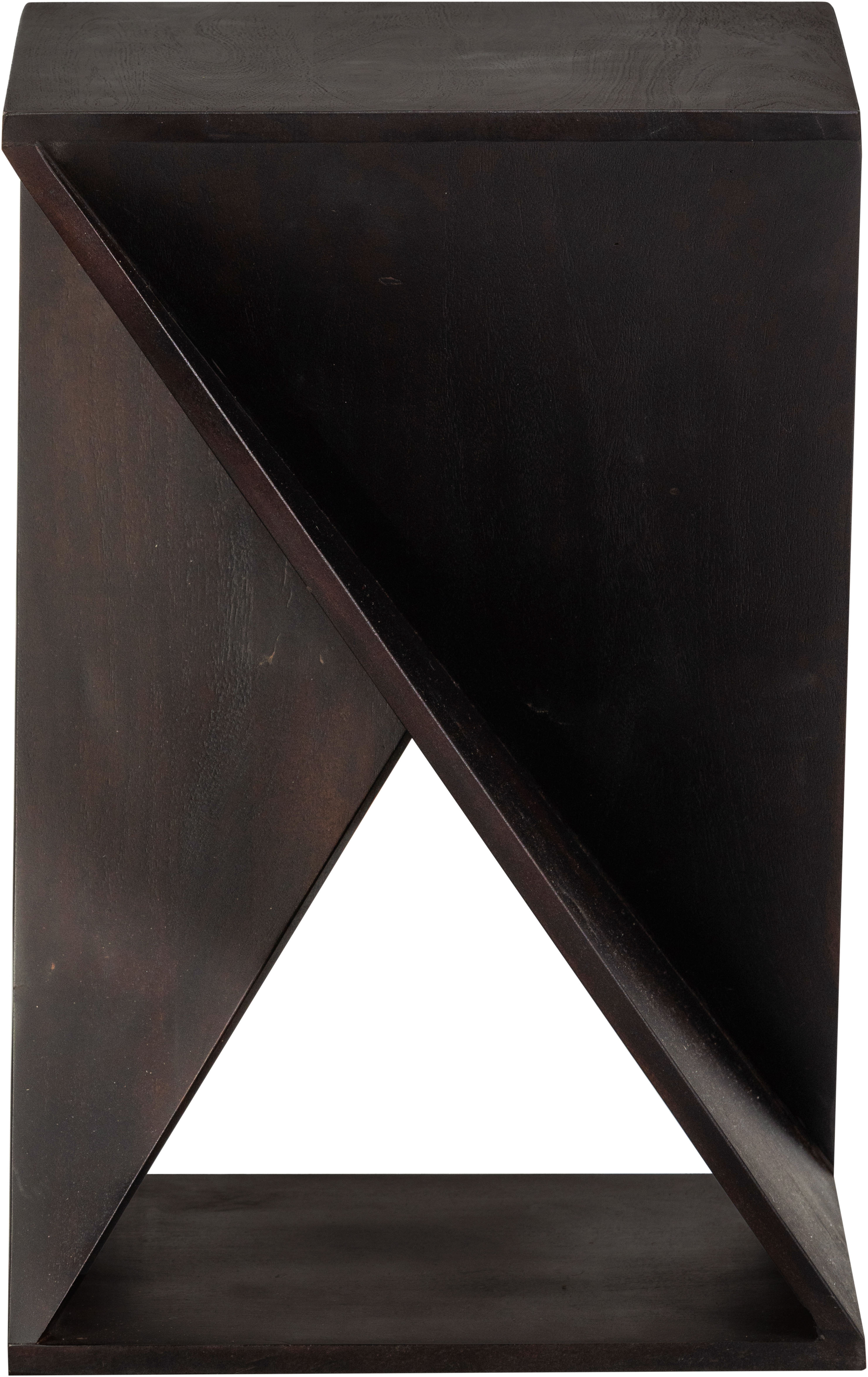 WOOOD Beistelltisch "Ikem aus Akazienholz mit Naturmaserung 41x41x61 cm" Tragkraft 50 kg, ausgeprägte Flamm- und Maserzeichnung