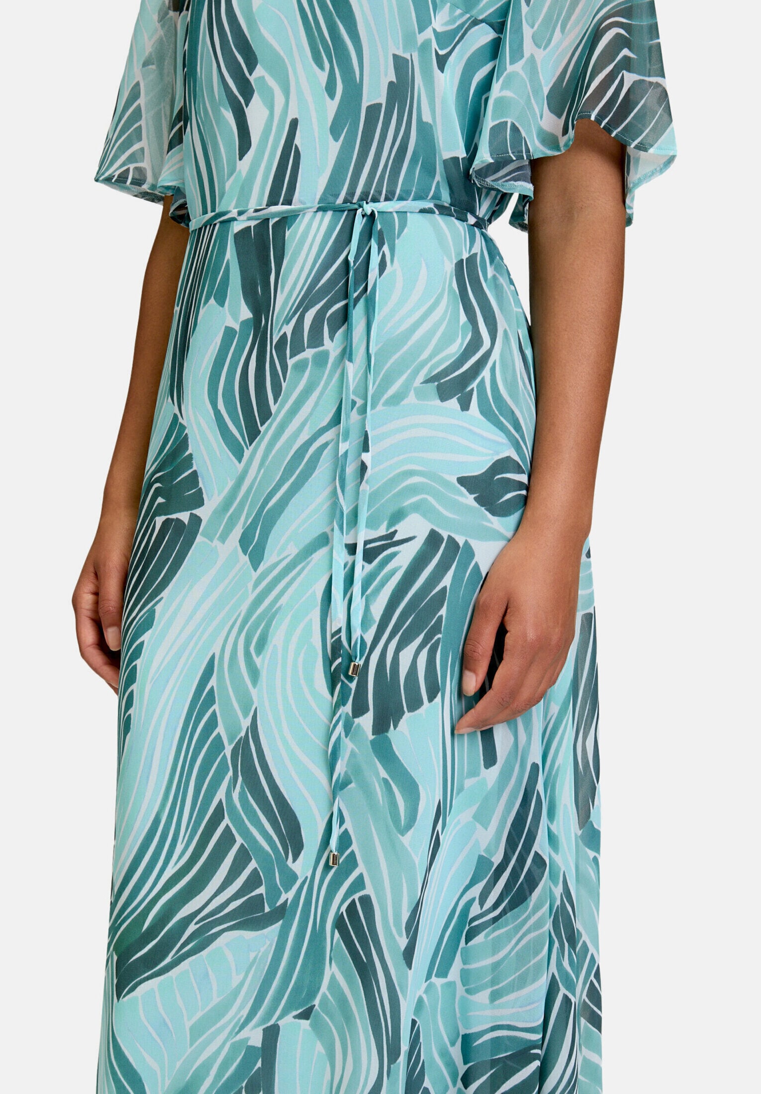 Betty&Co Chiffonkleid »Damen mit Flügelärmeln« Ohne Tasche Druck