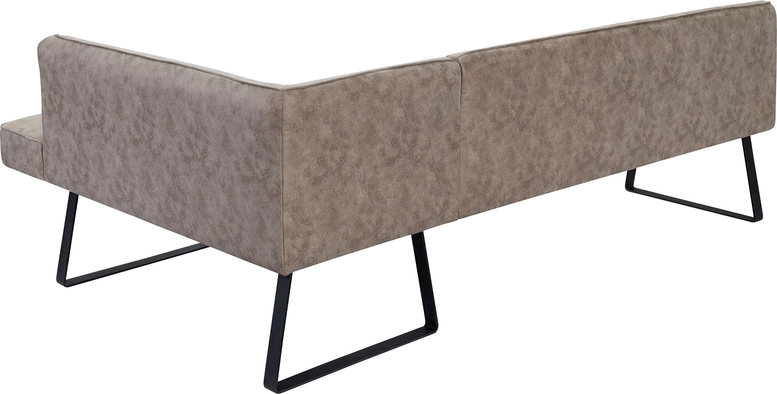 exxpo - sofa fashion Eckbank »Americano«, mit Keder und Metallfüßen, Bezug in verschiedenen Qualitäten