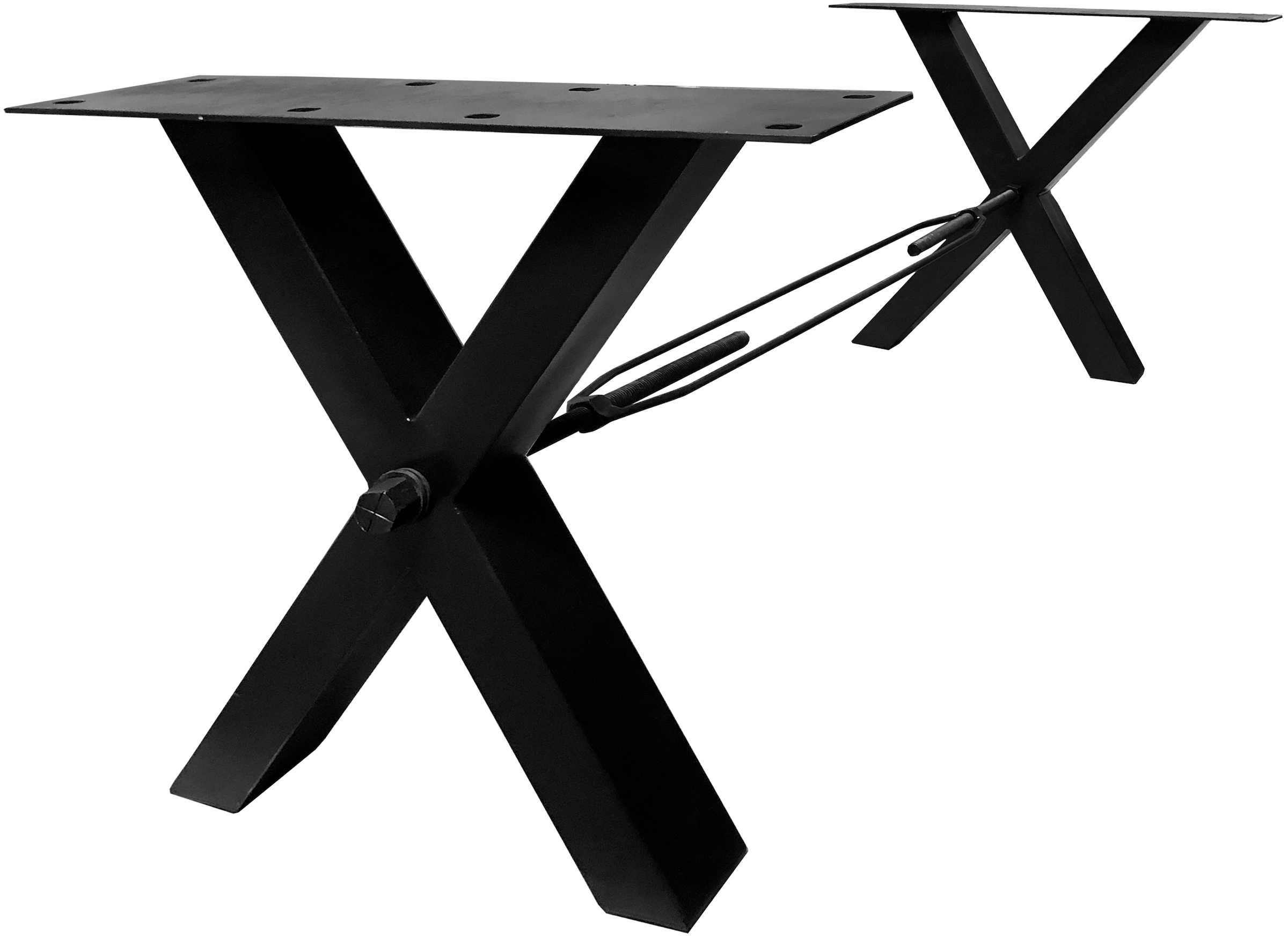 SIT Tischbein "Chania aus Stahl in X-Form für Platten von 160–240 cm" 1 Stk. tlg. X-förmiger Tischplattenträger mit flexibler Längeneinstellung