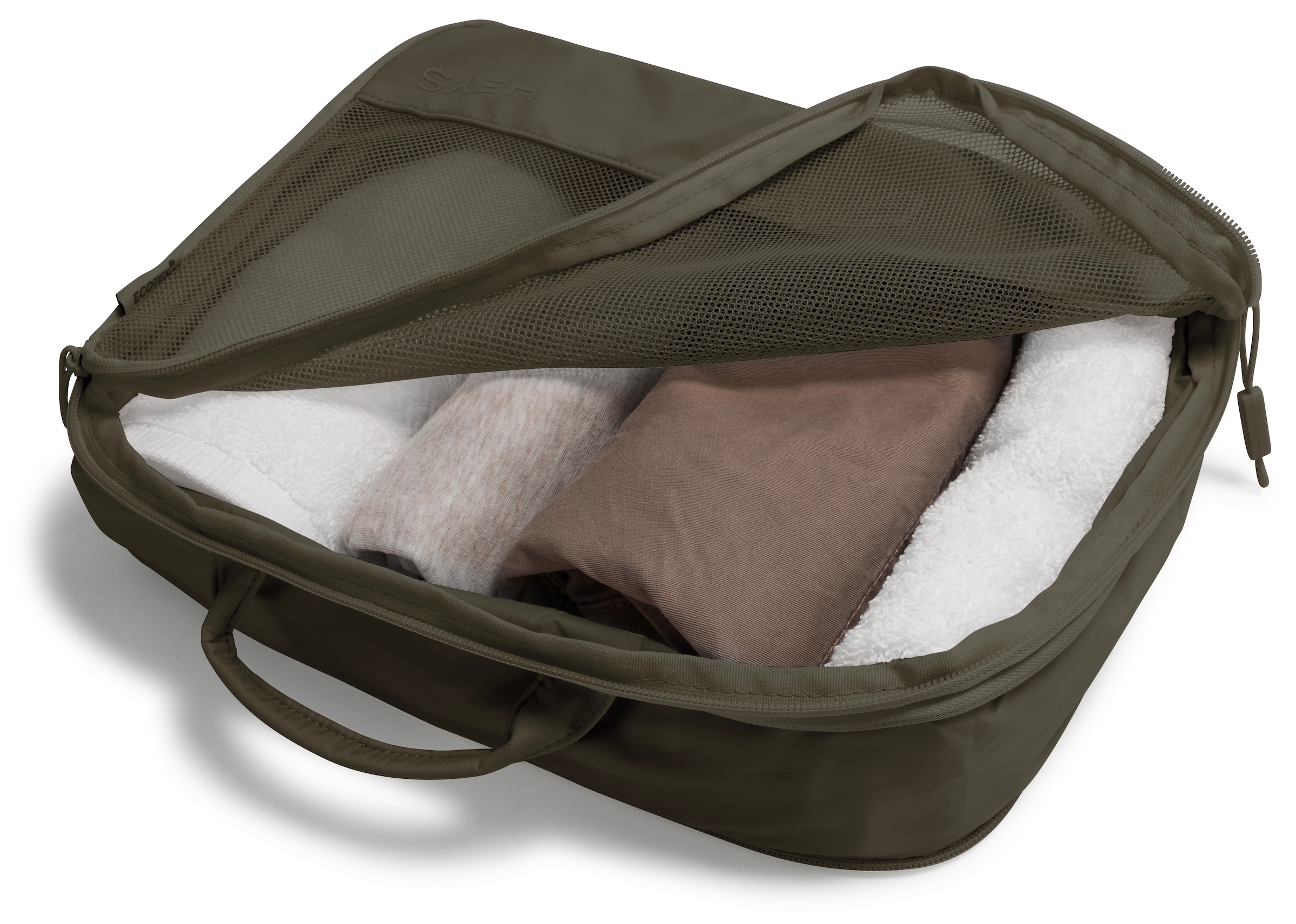 Heys Kofferorganizer »Ecotex Compression Packing Cube«, (Set, 4 tlg.), komprimierbare Packwürfel, Packtaschen, Organizer für Koffer
