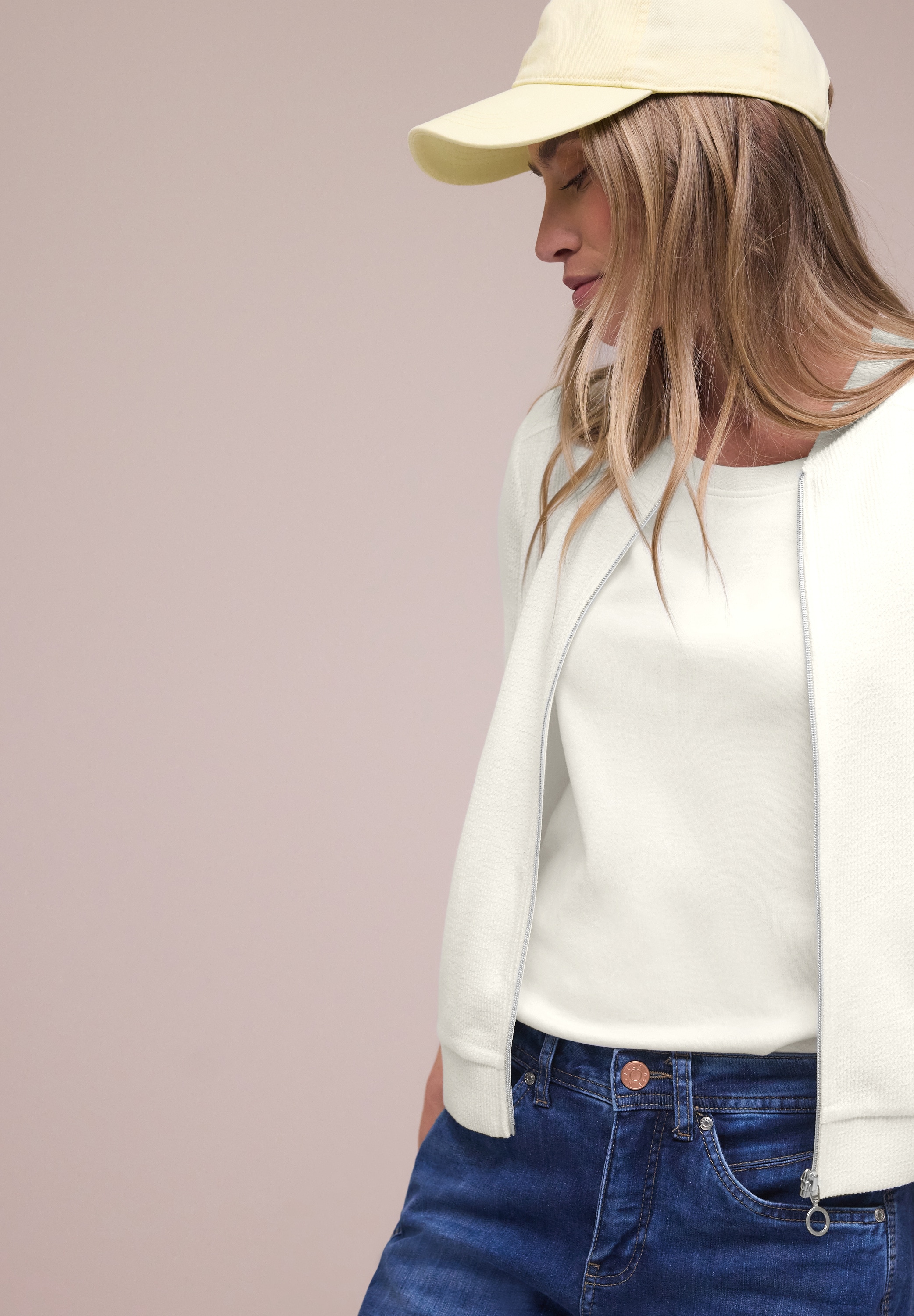 STREET ONE Blouson ohne Kapuze mit Zipper und Struktur günstig online kaufen