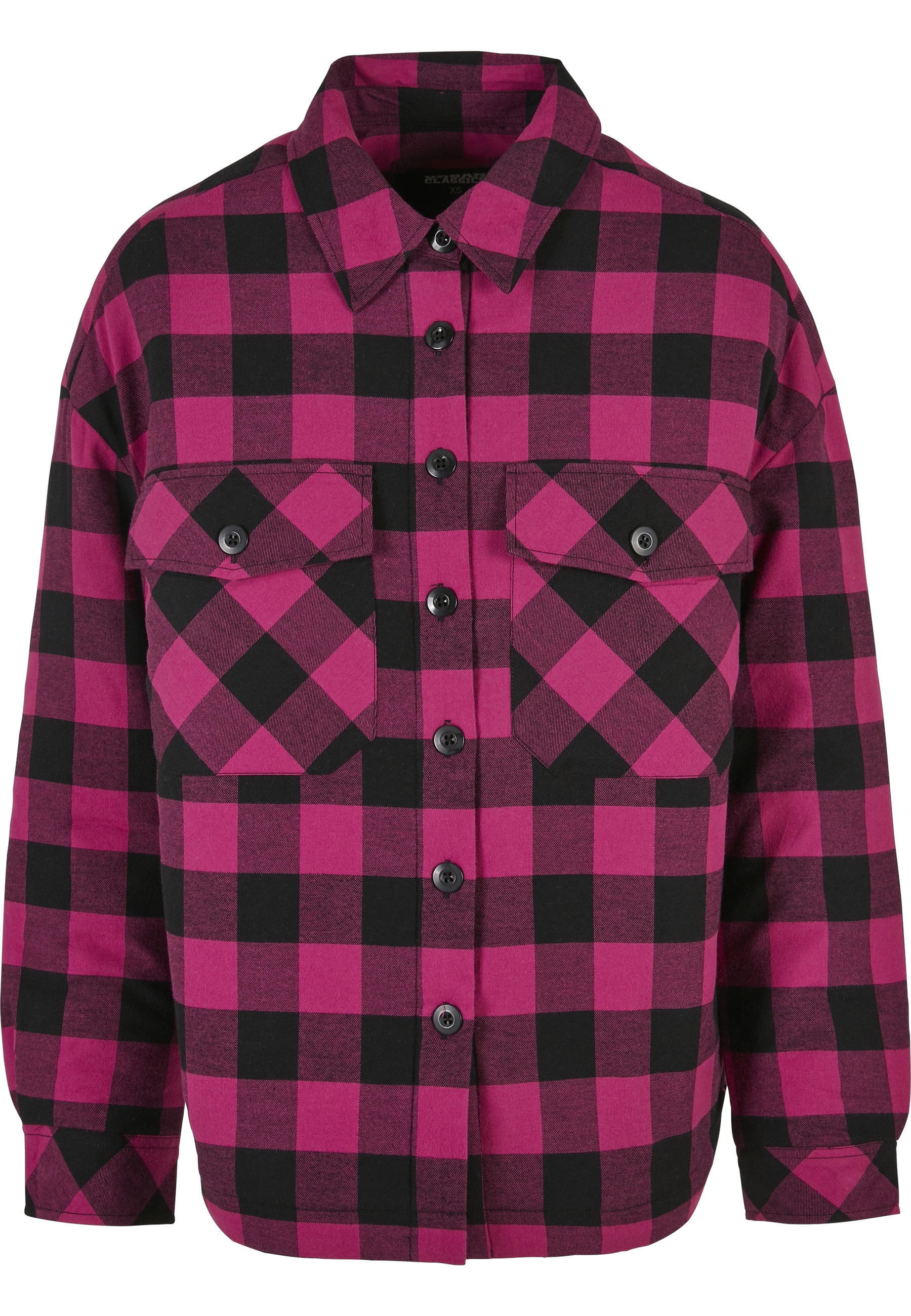 URBAN CLASSICS Langmantel "Urban Classics Damen Ladies Flanell Padded Overshirt"