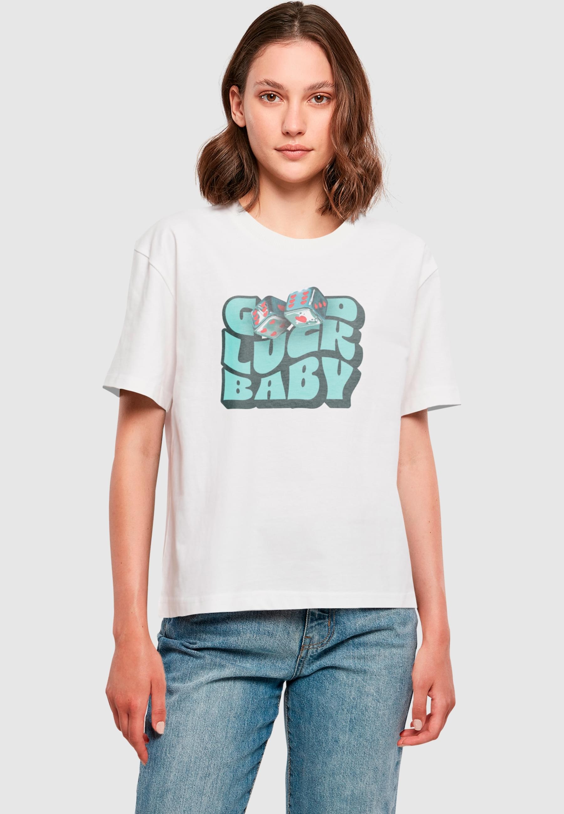 Miss Tee T-Shirt »Miss Tee Damen Good Luck Baby Tee«, (1 tlg.)