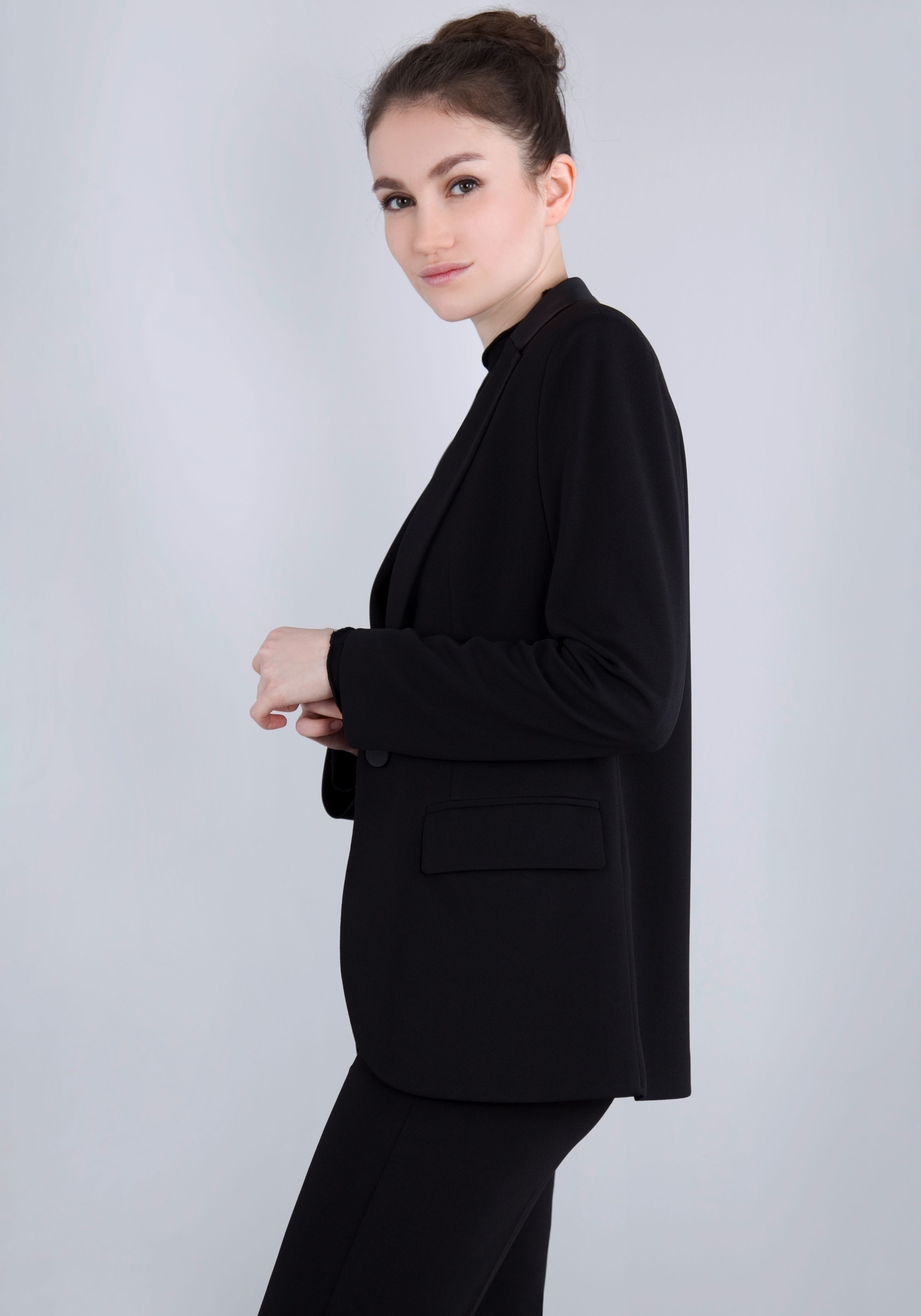 IMPERIAL Longblazer, mit Satindetails und Stretch