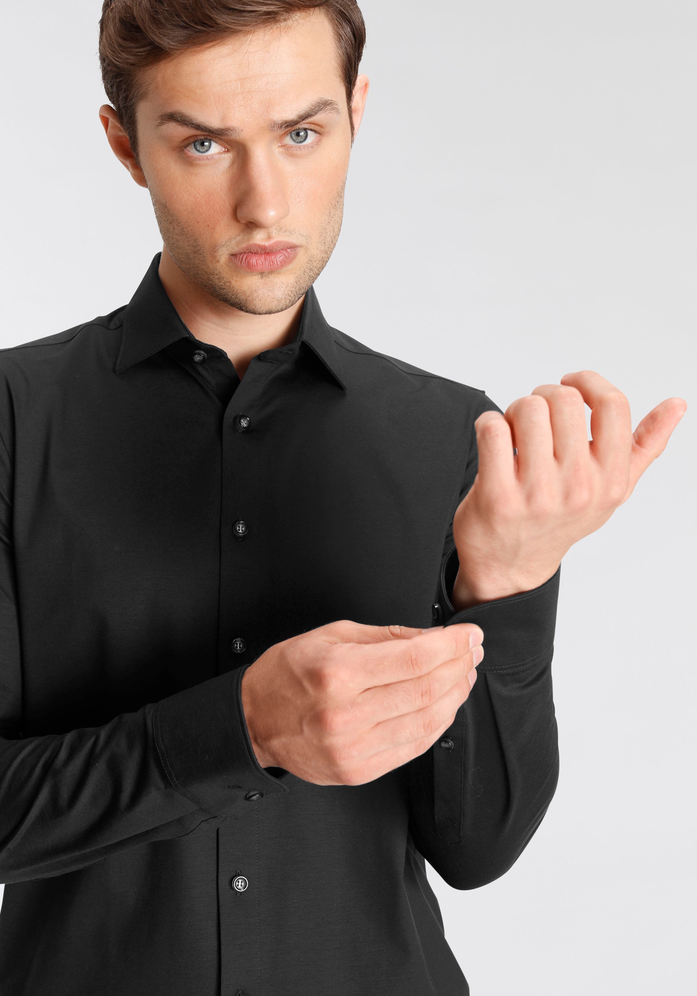 OLYMP Level Five 24/Seven Shirt Black 39 3