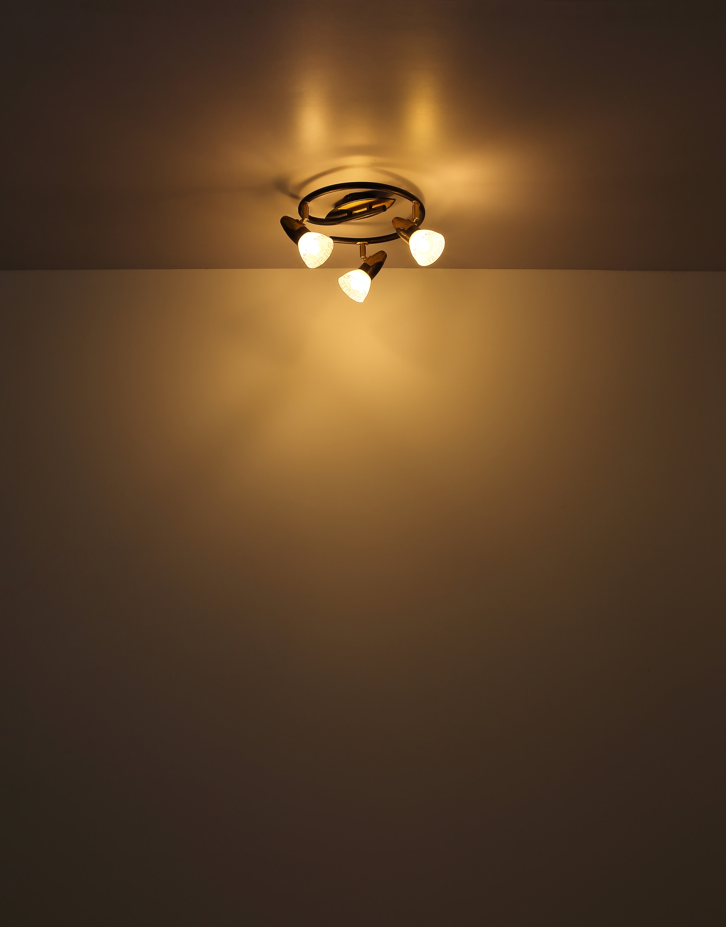 GLOBO LIGHTING Deckenstrahler »NOVARA«, Leuchtmittel E14 | ohne Leuchtmittel, Deckenspot/goldfarben/Wohnzimmer/Flur/ø: 300mm