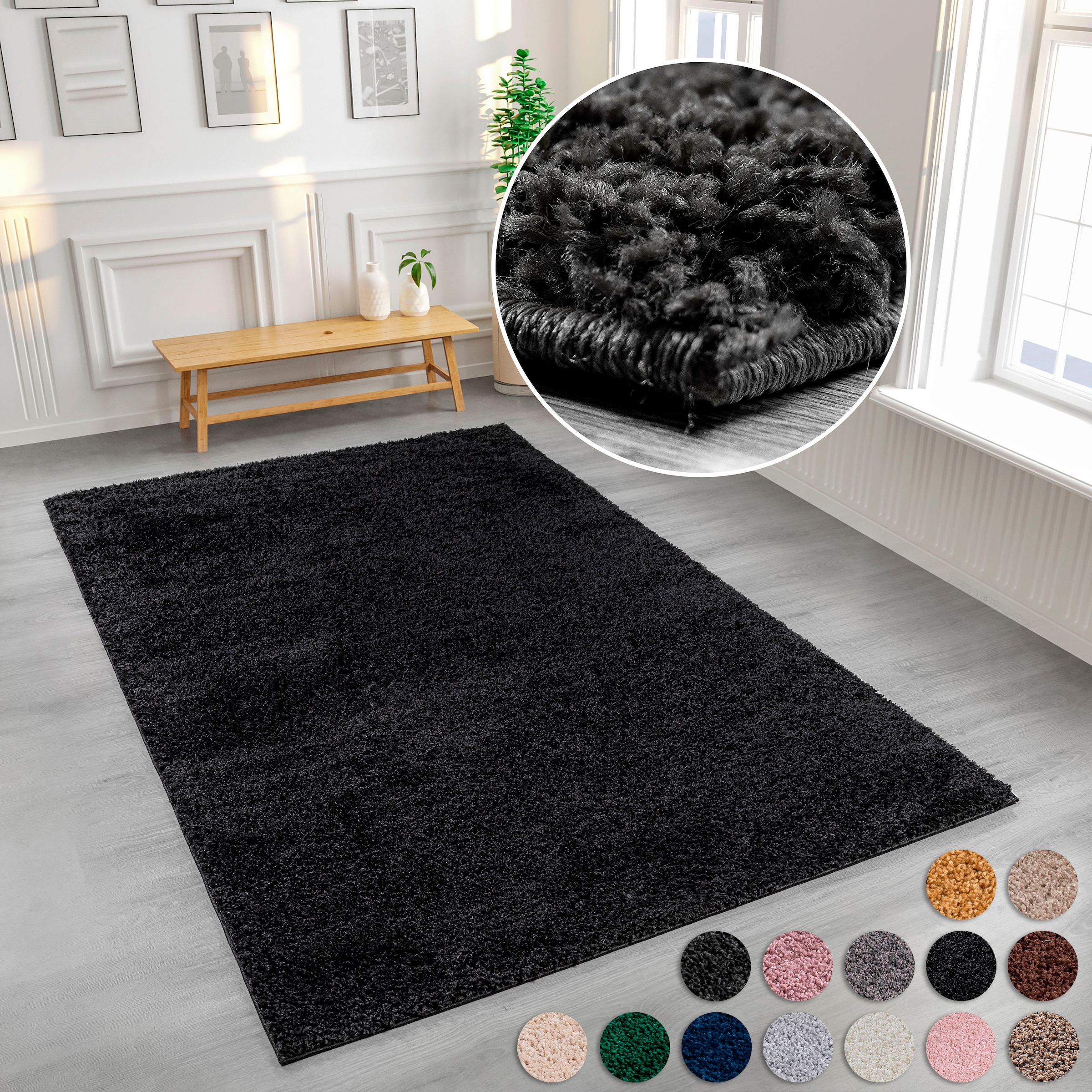 my home Hochflor-Teppich "Viva Shaggy, in Standard- und Premium-Qualität, 3 günstig online kaufen