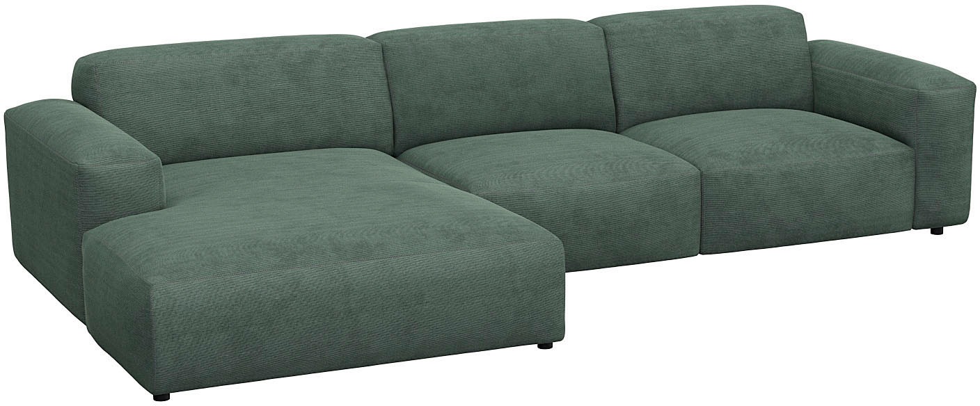 FLEXLUX Ecksofa »Lucera bequem und komfortabel durch hochwertigen Sitzaufbau, L-Form«, modern & anschmiegsam, Kaltschaum, Stahl-Wellenunterfederung