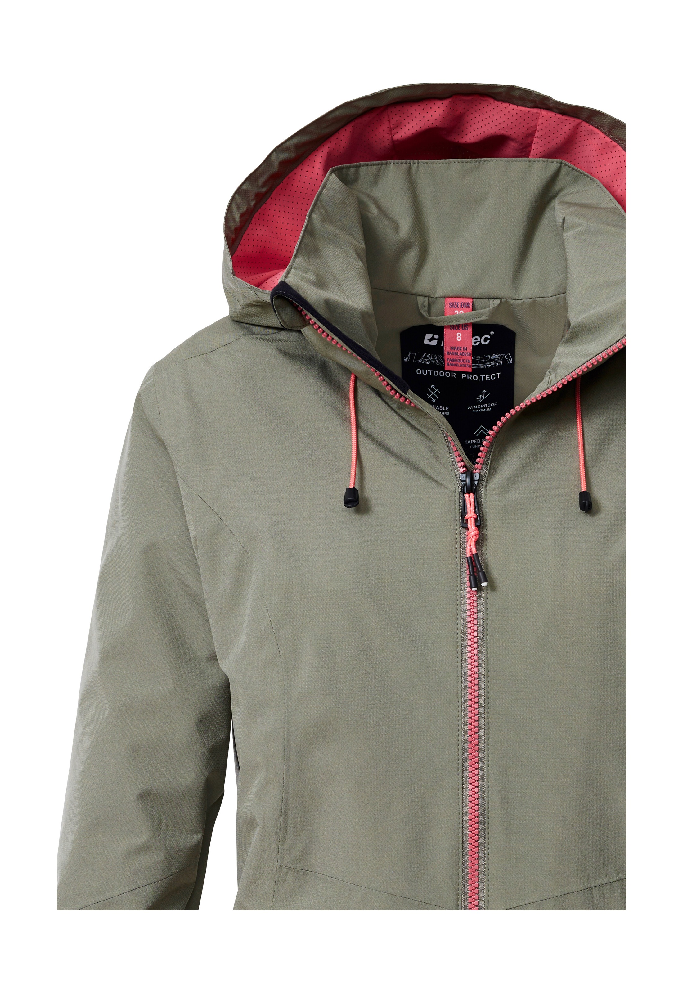Thumbnail - Killtec Outdoorjacke "Damen Regenjacke OOKS 1", Leichte, wasser- und winddichte Jacke, atmungsaktiv, abnehmbare Kapuze