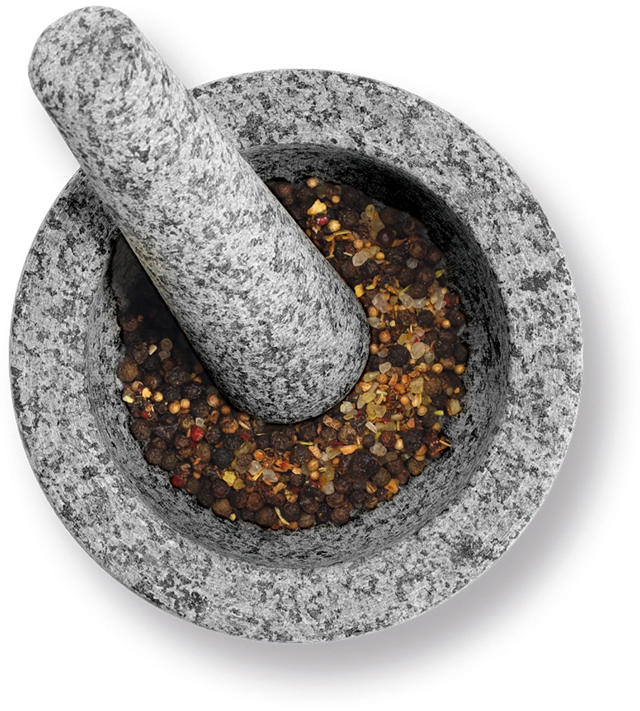 Zeller Present Mörser »& Stößel-Set, Granit, grau«, natürliches Material, 2,9 kg, 330 ml
