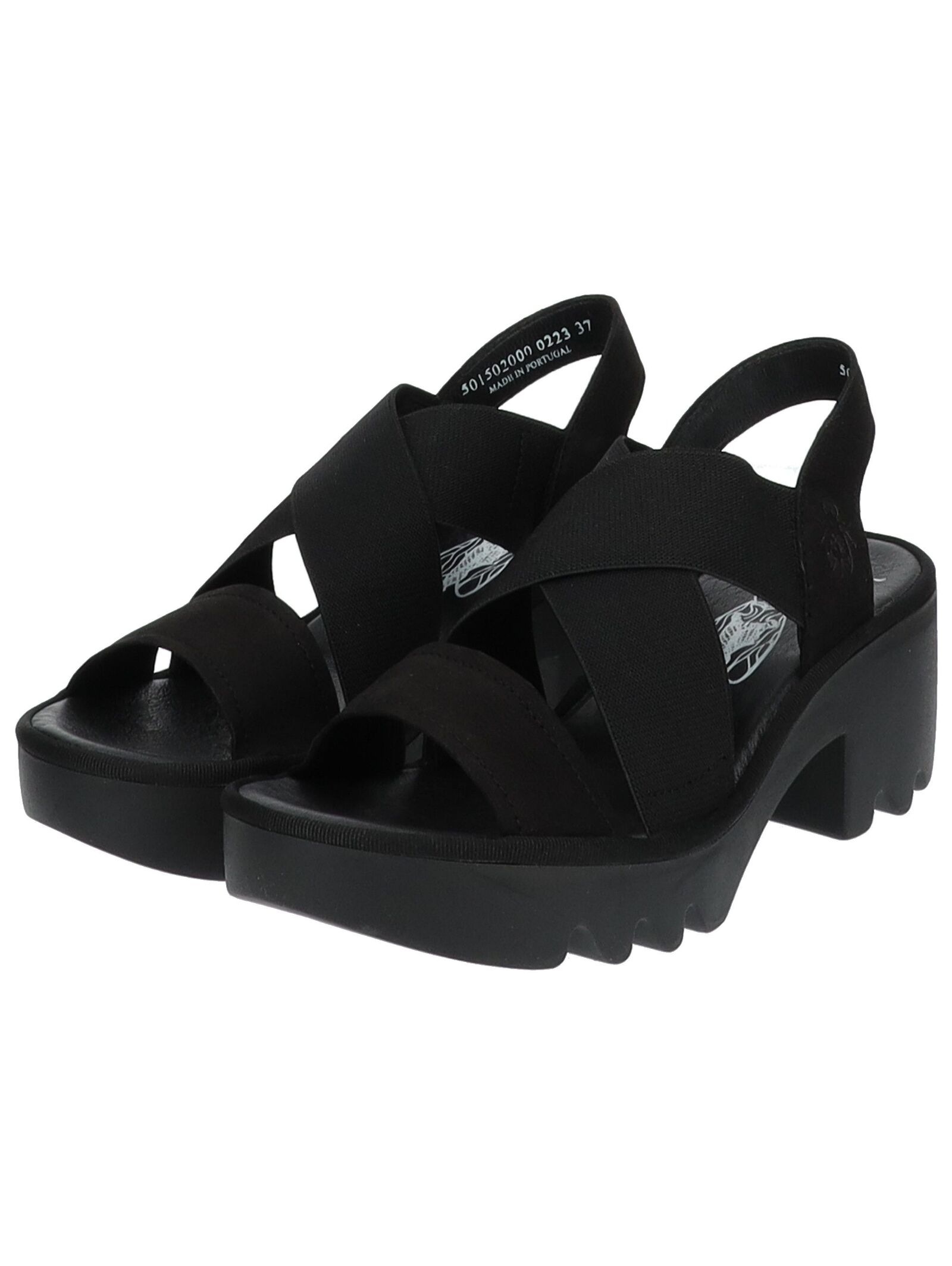 Riemchensandale FLY LONDON "Fly London Sandalen Leder", Damen, Gr. 40, schwarz, Leder, Schuhe Riemchensandale 3