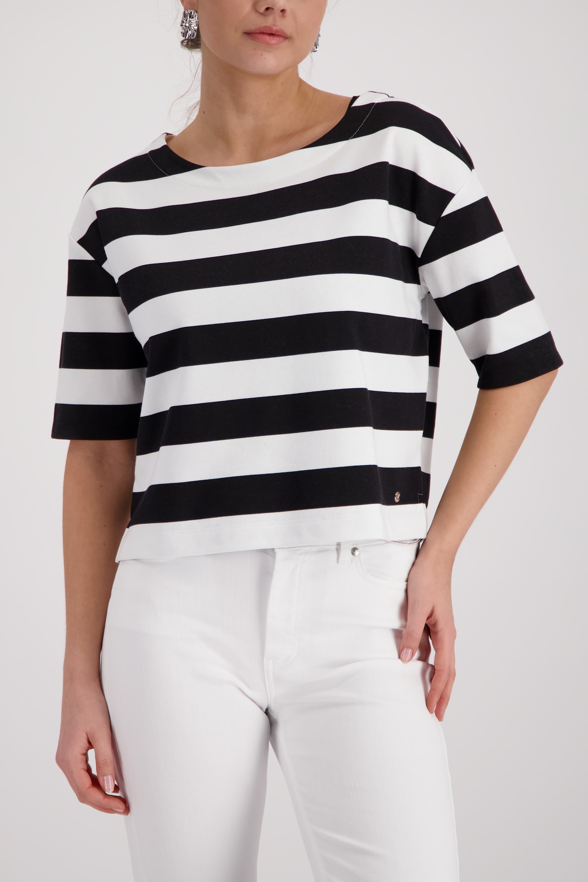 Monari Sweatshirt "Sweatshirt Basic Ringel", mit Blockstreifen
