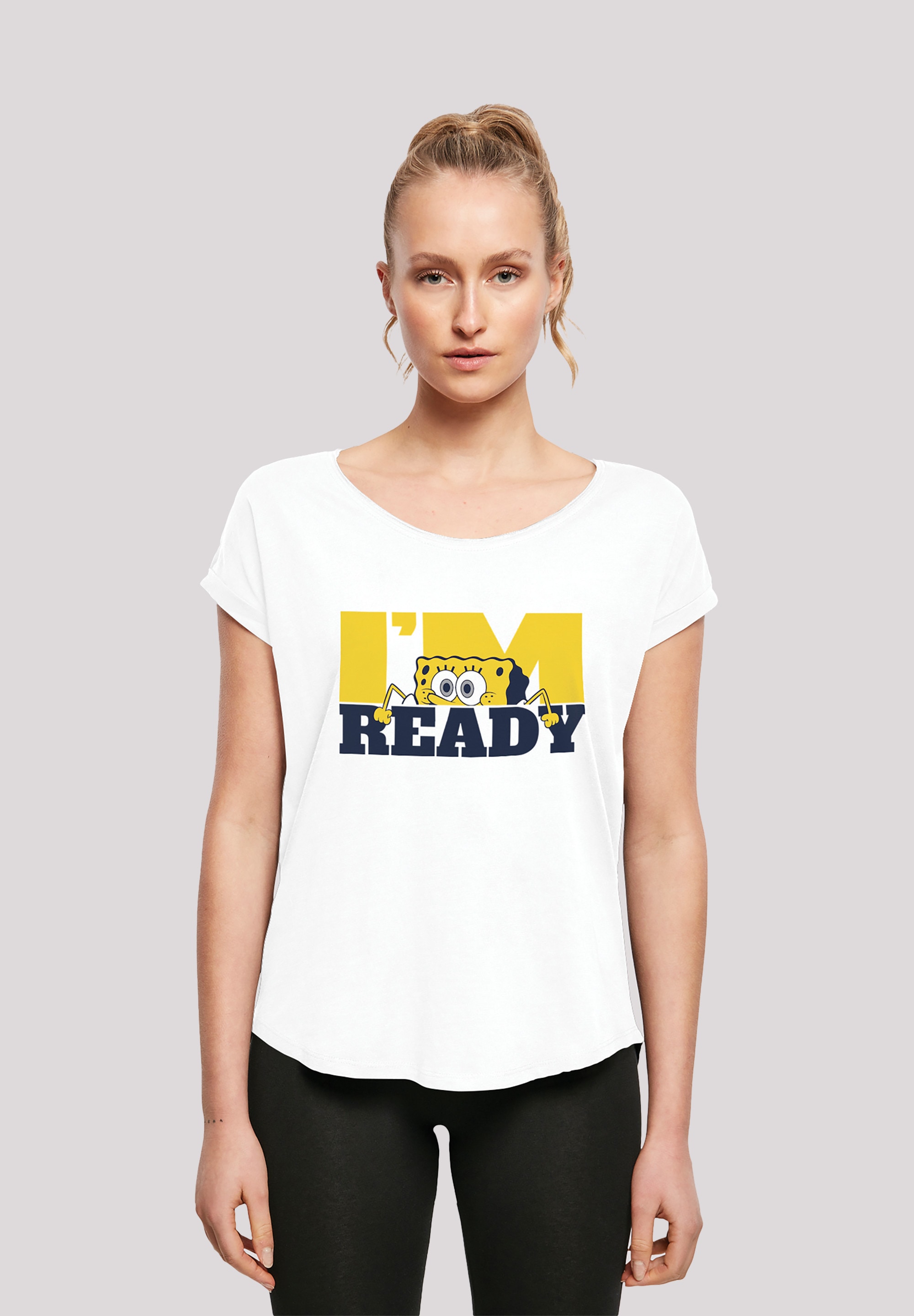 T-Shirt »Spongebob Schwammkopf I'M READY - Ich bin bereit!«, Damen,Premium...
