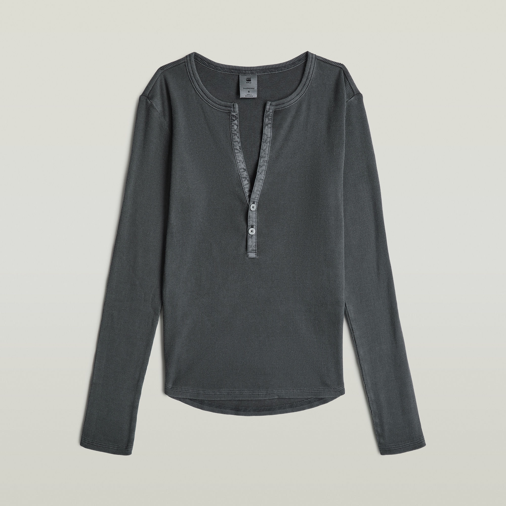G-STAR Langarmshirt »Deep v slim«, mit Knopfverschluss