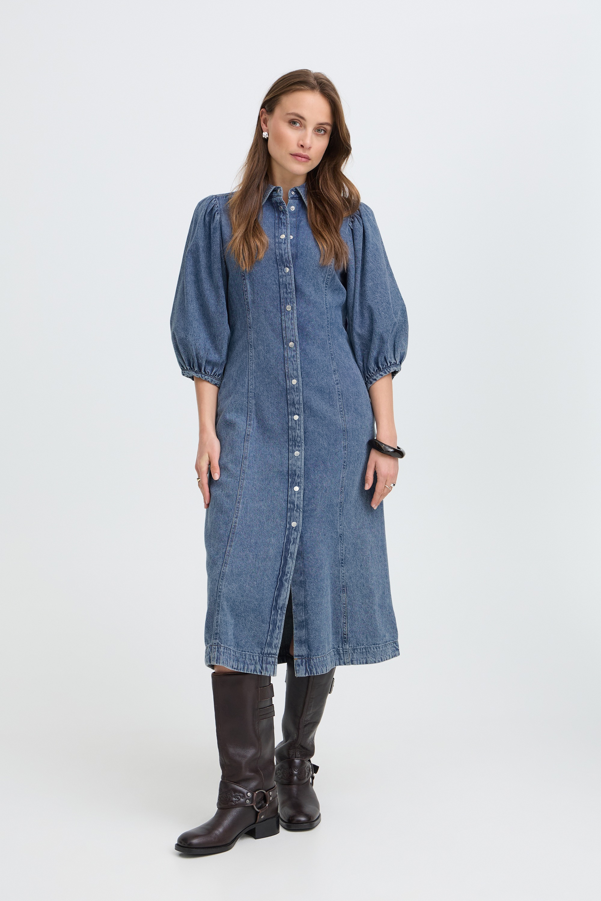 b.young Jeanskleid »Damen Denimkleid BYKAPUCA«