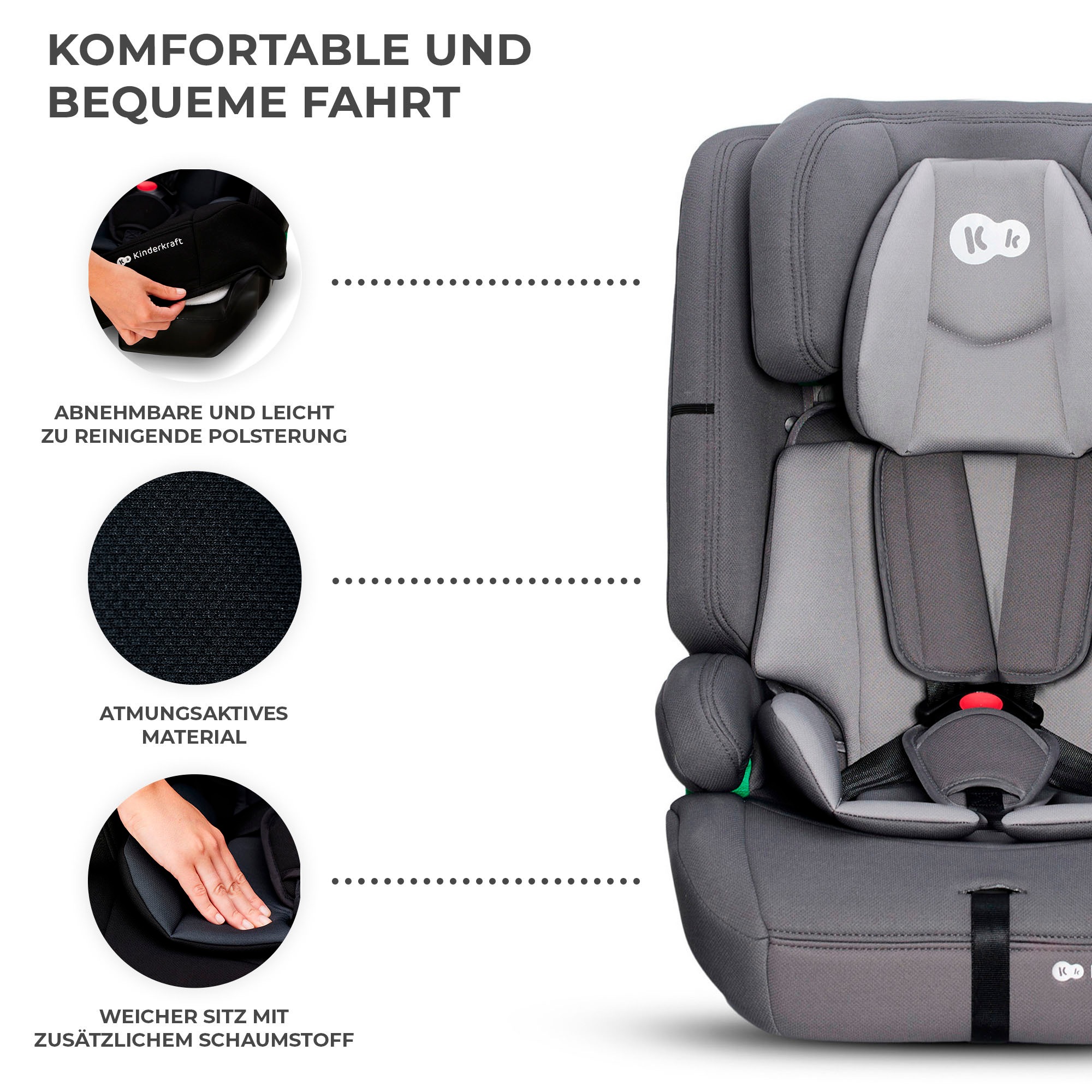 Kinderkraft Autokindersitz »SAFETY FIX 2 i-Size«, mit herausnehmbarem modularen Einsatz