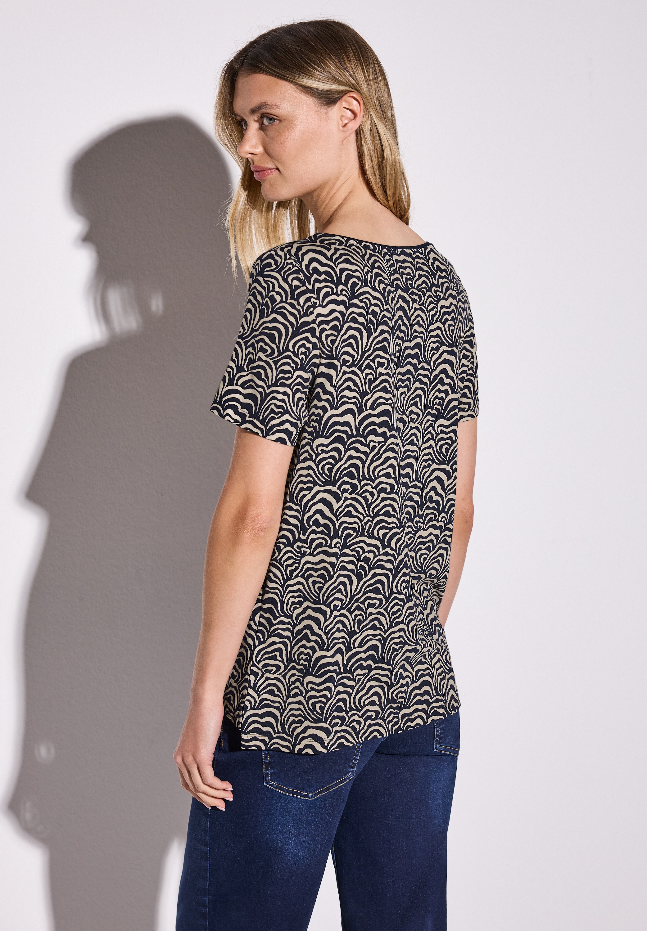 STREET ONE T-Shirt, aus softem Materialmix