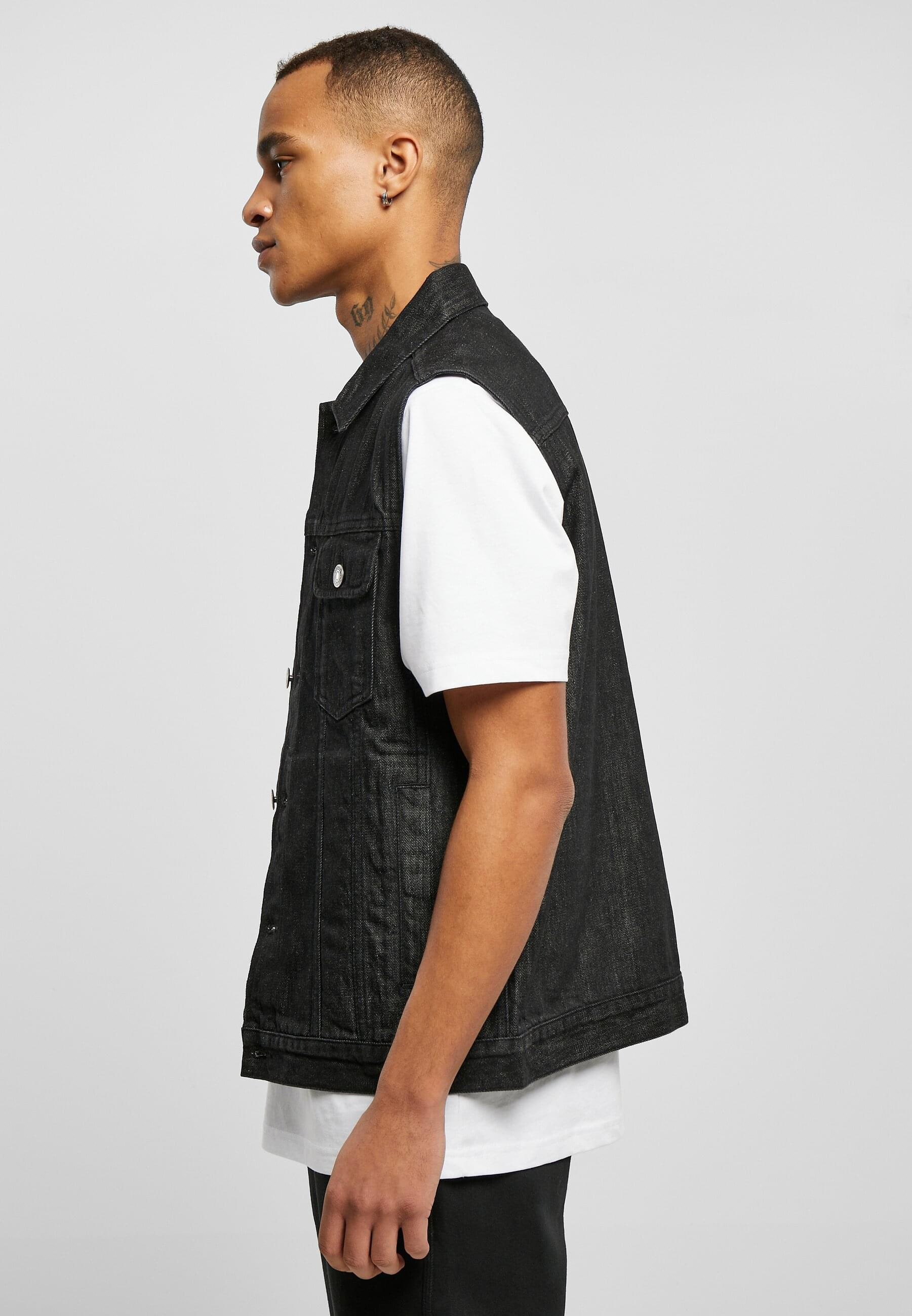 URBAN CLASSICS Jerseyweste »Urban Classics Herren Denim Vest«, (1 tlg.)