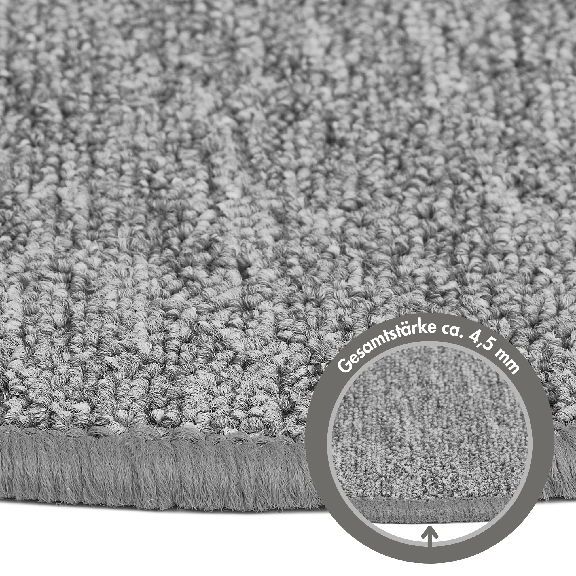 Andiamo Stufenmatte »Rambo, Made in Poland« halbrund 4 mm Höhe melierte Schlinge, selbstklebend, 15 Stück in einem Set