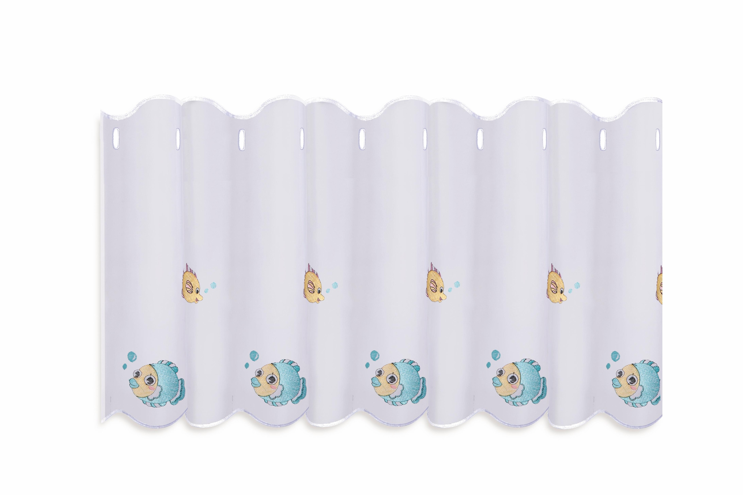 Gerster Scheibengardine "FISCHINA" Durchzuglöcher 1 tlg. HxB: 50x145 günstig online kaufen