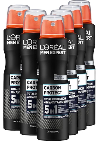 L'ORÉAL PARIS MEN EXPERT Deo-Spray »Deo Spray Carbon Protect 5-in-1«, (Packung), 5+1 kaufen