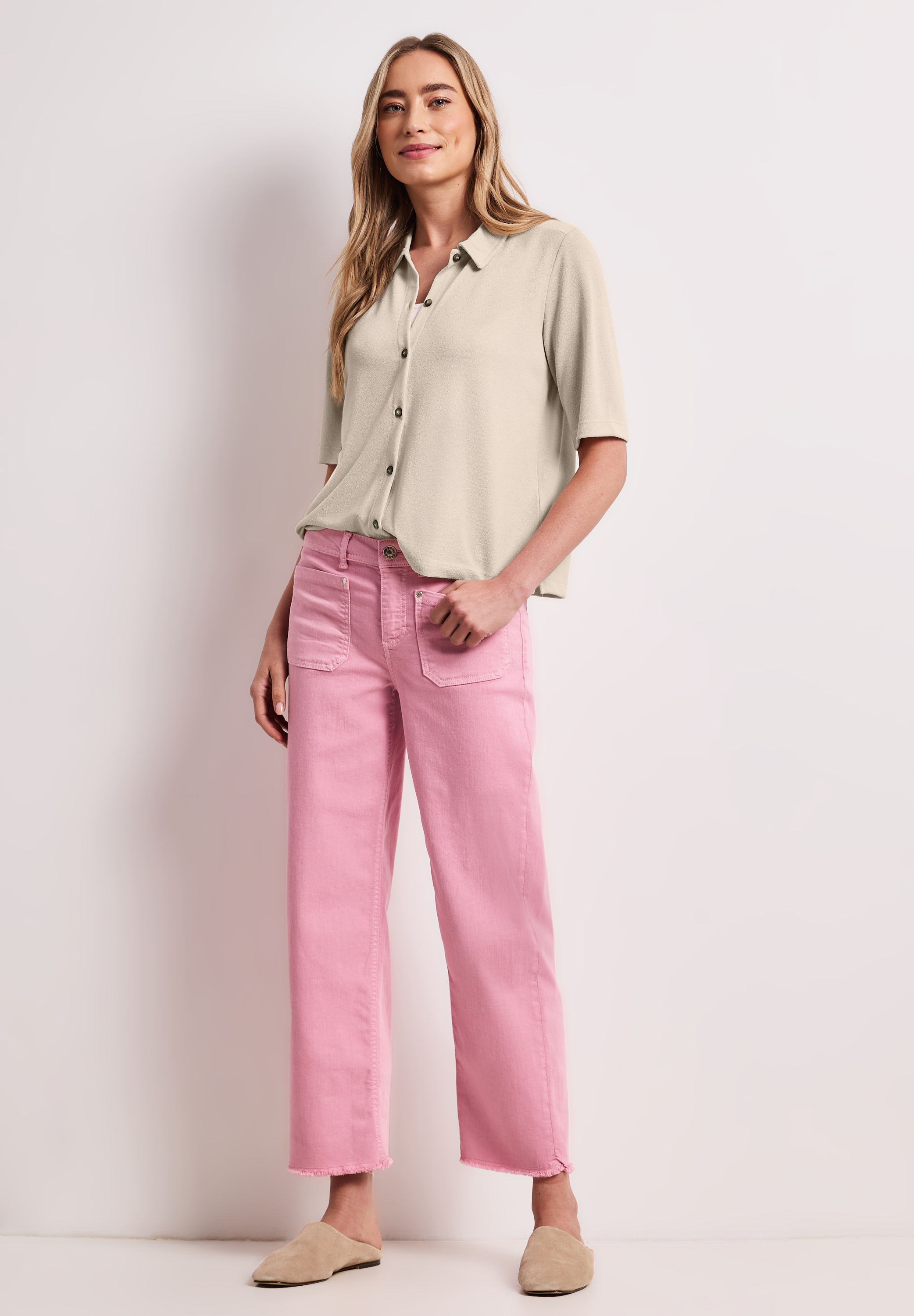 STREET ONE T-Shirt mit Strick-Detail