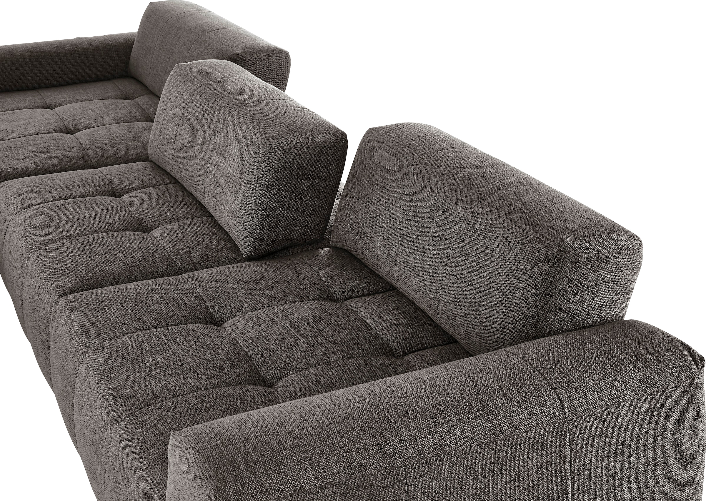 3C Candy Ecksofa »Yoshy mit Komfortfunktionen, modern und bequem, L-Form«, Zwei verschiedene Sitztiefen durch verstellbare Rückenlehne