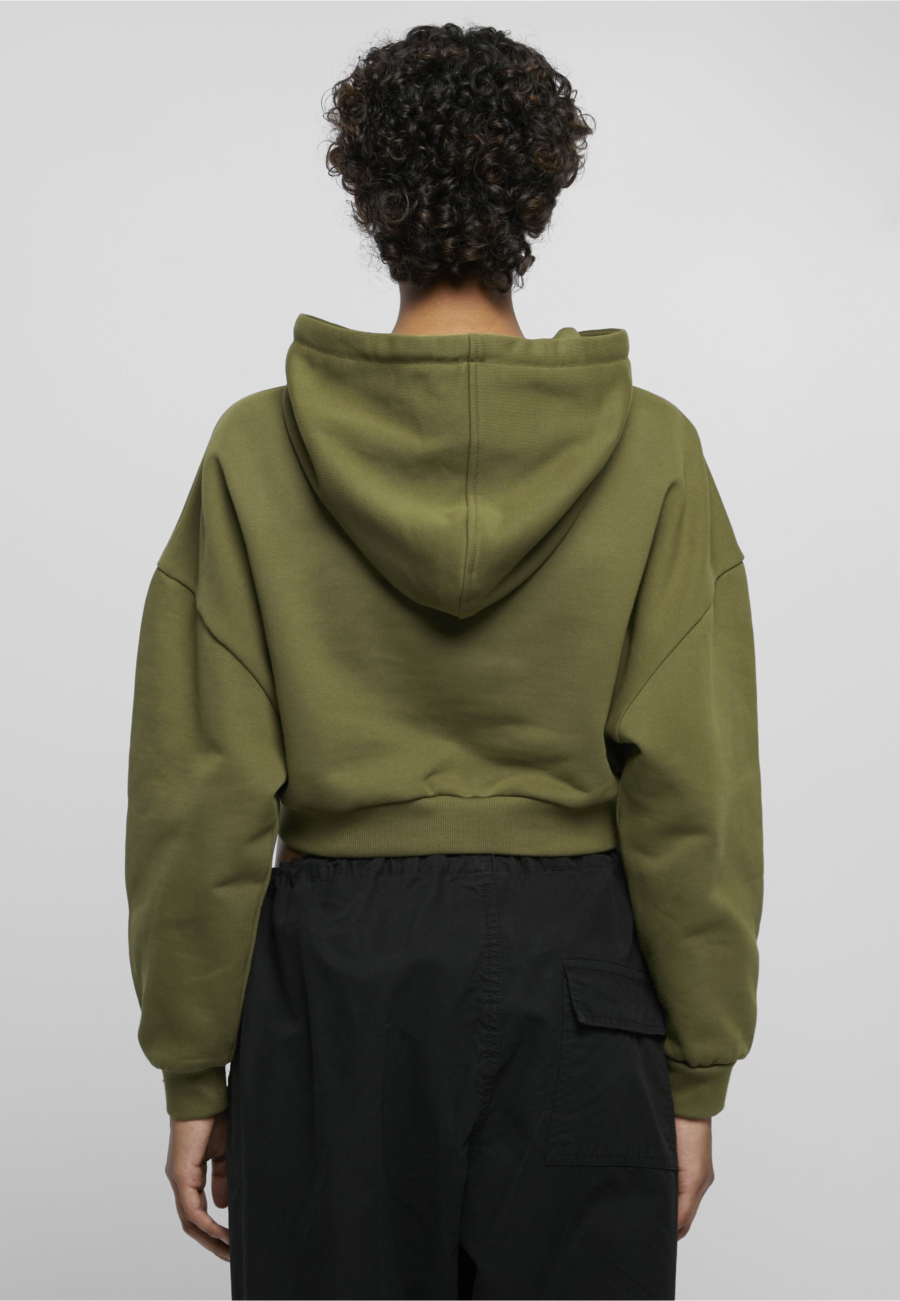 URBAN CLASSICS Kapuzensweatshirt »Urban Classics Damen Ladies Cropped Heavy Hoody«
