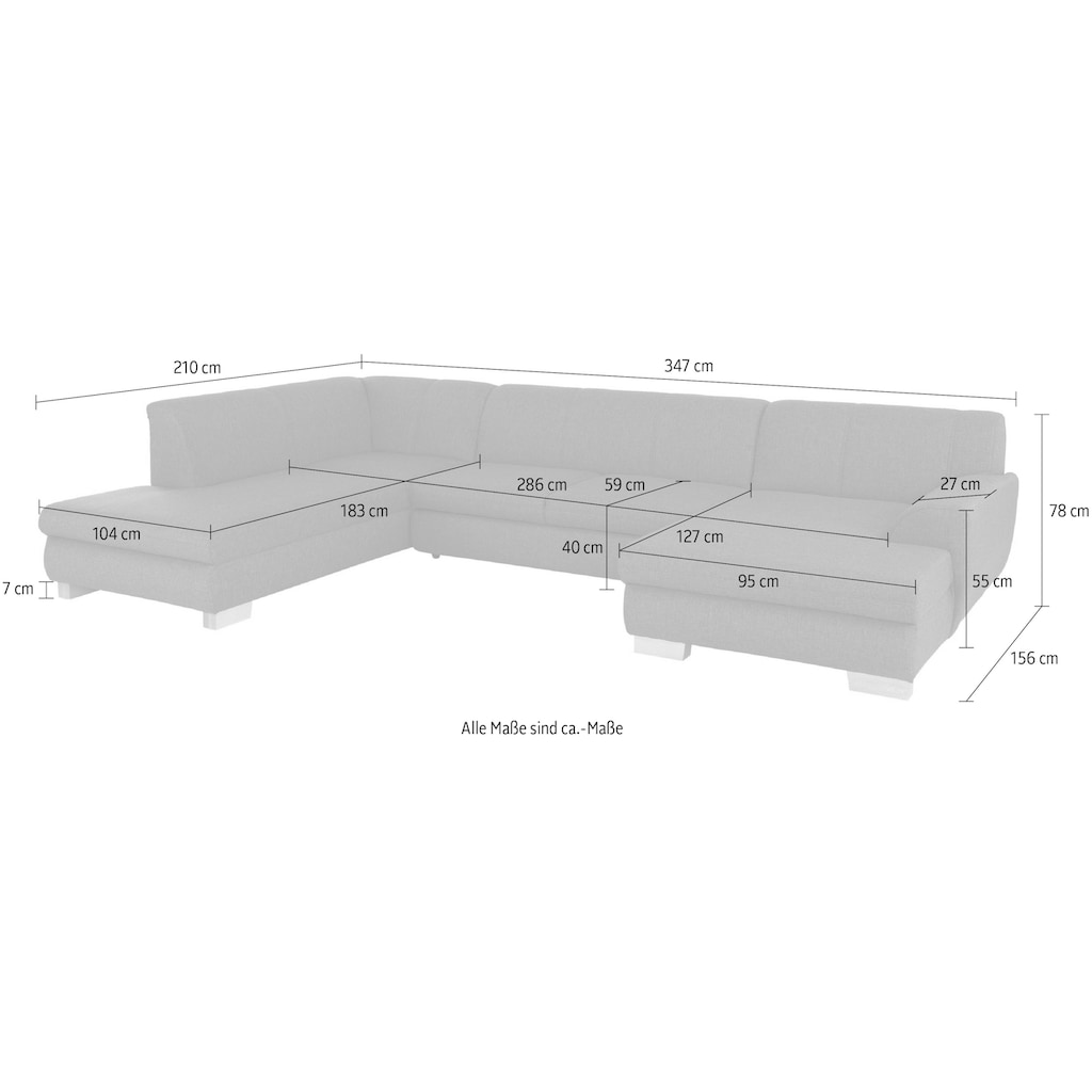 Home affaire Wohnlandschaft »Nika U-Form«