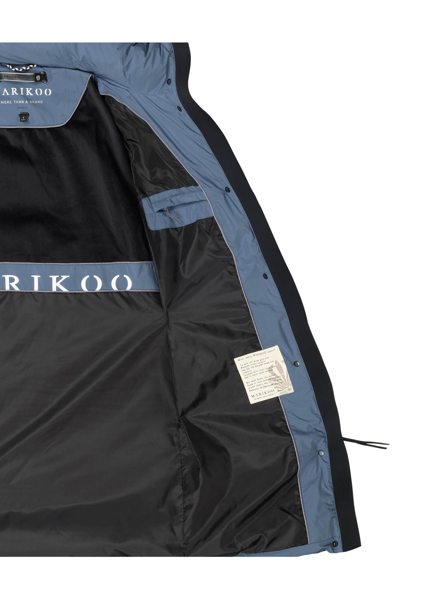 Marikoo Winterjacke »Tabiaa«, Bewegungsschlitz am unteren Saum
