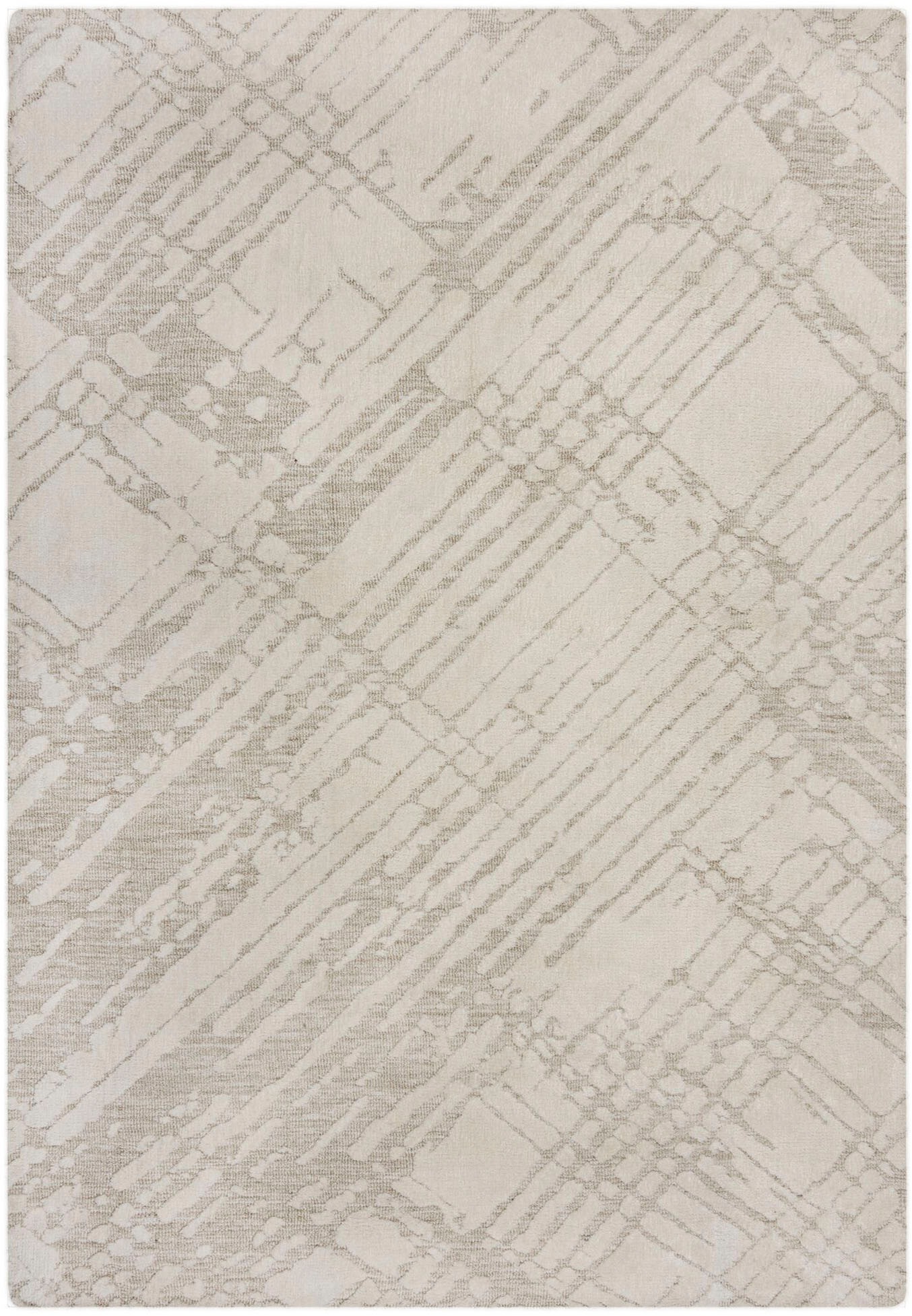 FLAIR RUGS Teppich "Remy" rechteckig 12 mm Höhe Hoch-niedriger Flor in Woll günstig online kaufen