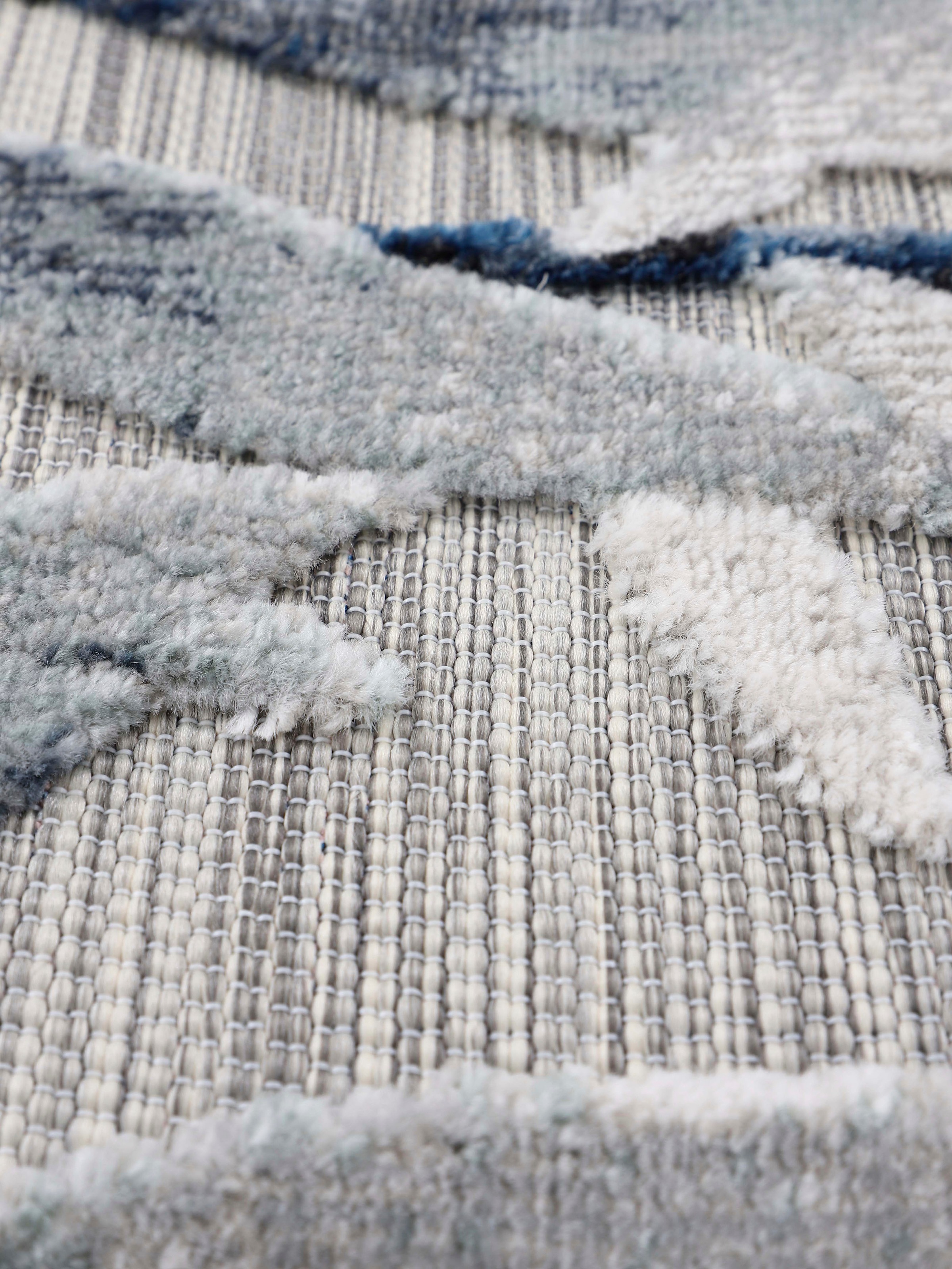 carpetfine Teppich »Deja 100«, rechteckig, 4 mm Höhe, robustes Flachgewebe, Motiv- Floral Palmenblätter, Hoch-Tief Effekt