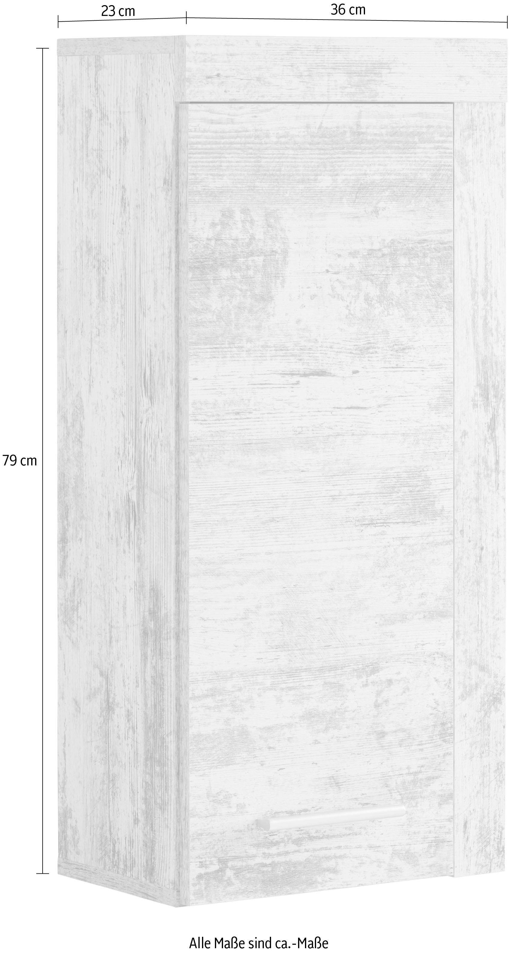 welltime Hängeschrank »Carcassonne«, mit Rahmenoptik in Holztönen, Breite 36 cm
